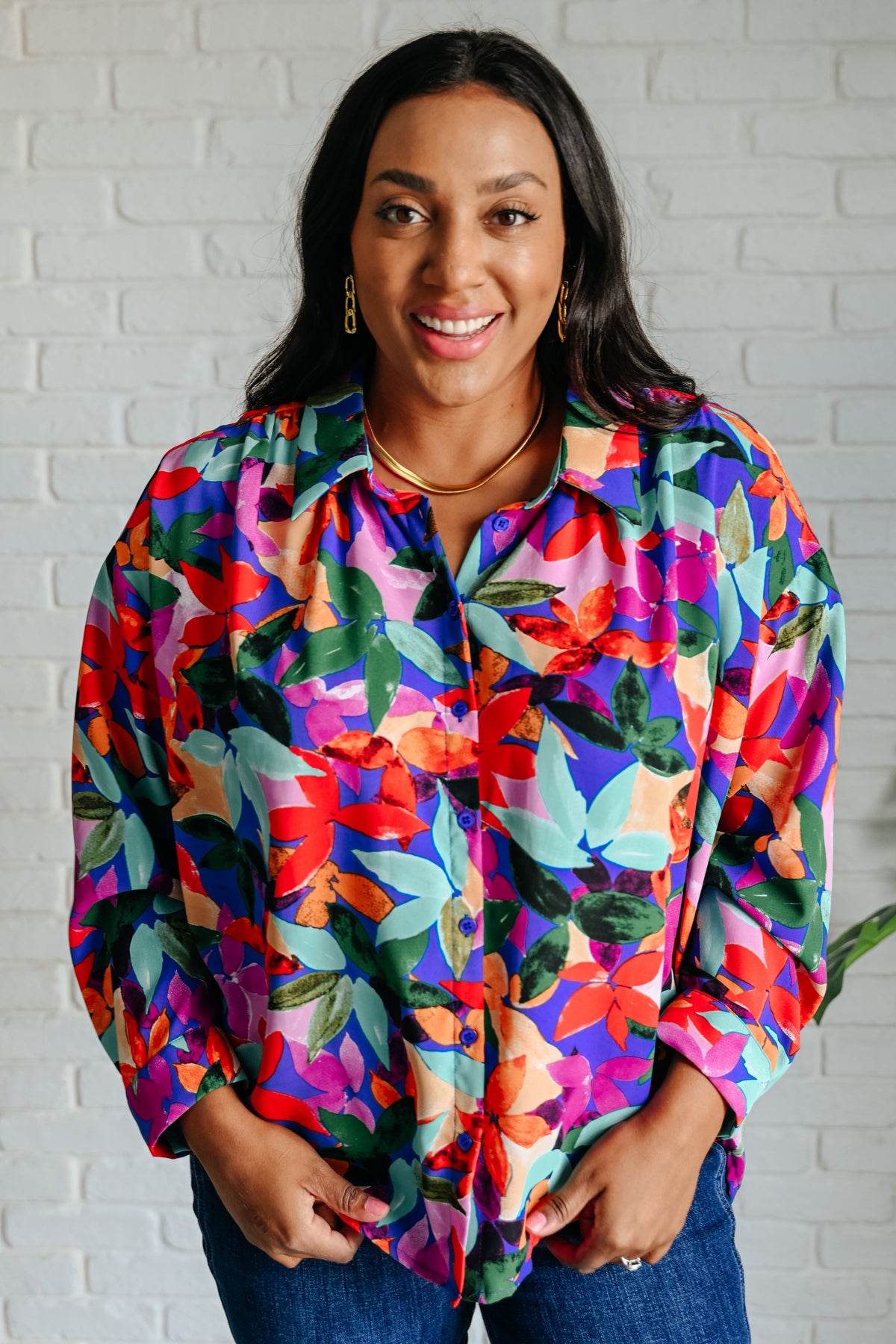 Make Like a Tree and Leaf Button Up Blouse - 8/13/2024