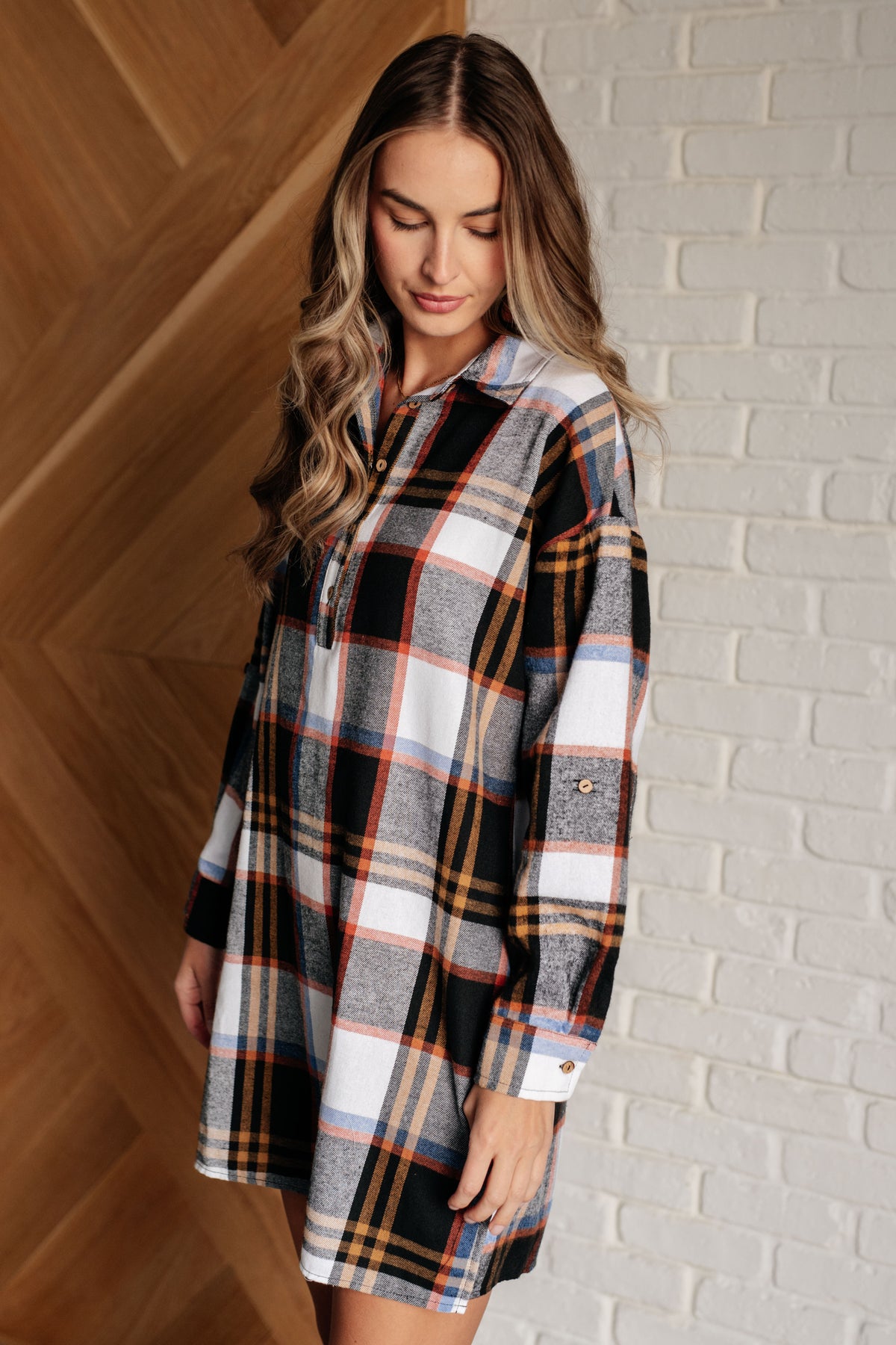 Make it Right Plaid Shirt Dress - 10/29/2024