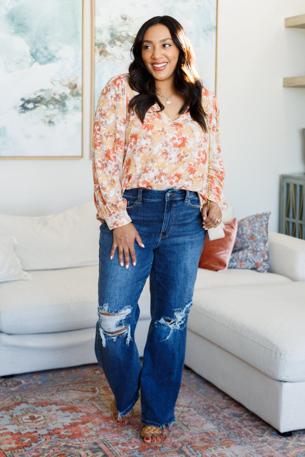 Marigold Dreams Floral Blouse - 9/18/2025