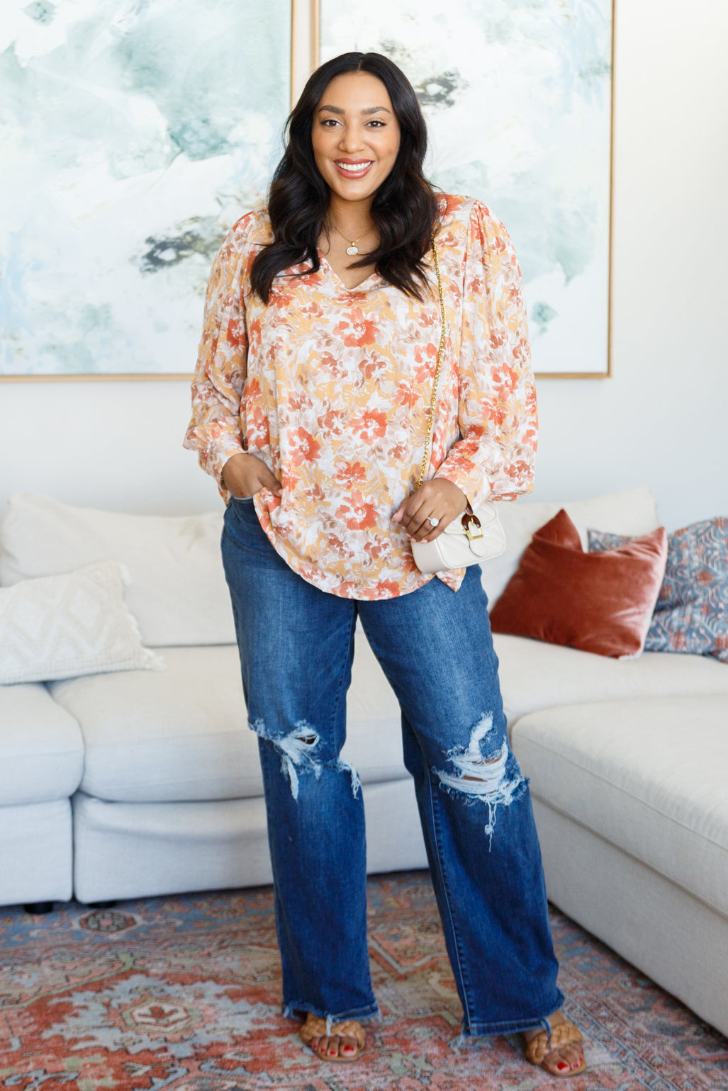Marigold Dreams Floral Blouse - 9/18/2025
