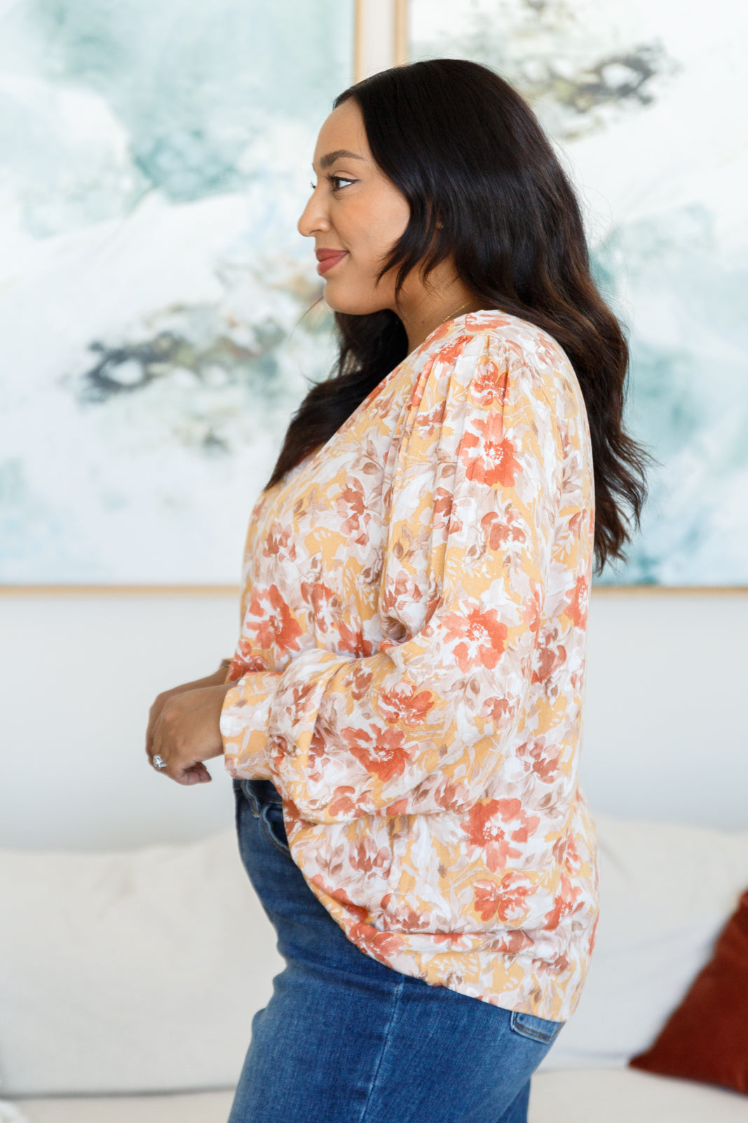 Marigold Dreams Floral Blouse - 9/18/2025
