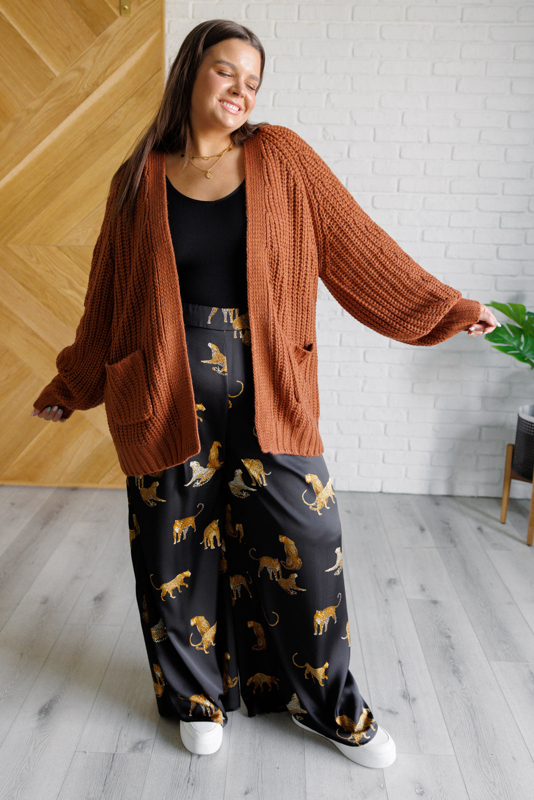 Maybe Monday Cardigan in Chestnut - 10/30/2025