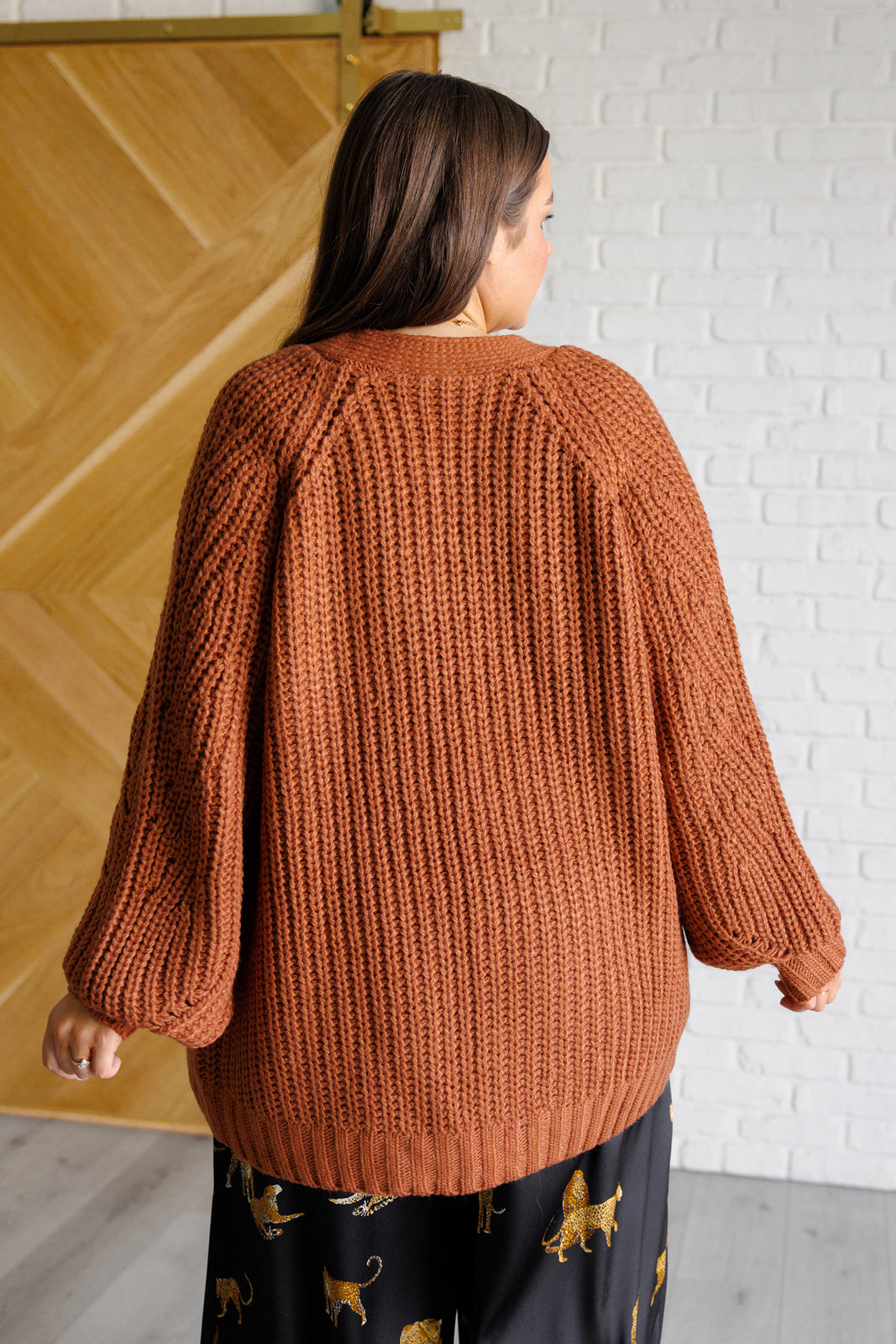 Maybe Monday Cardigan in Chestnut - 10/30/2025