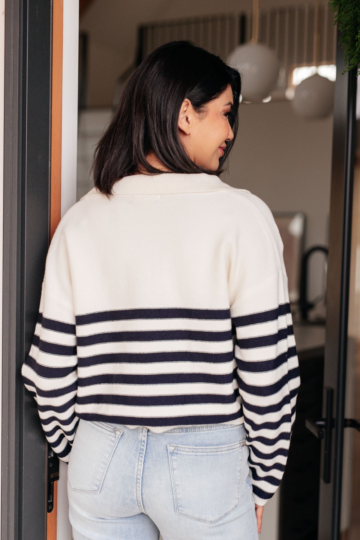 Memorable Moments Striped Sweater in White - 11/3/2025
