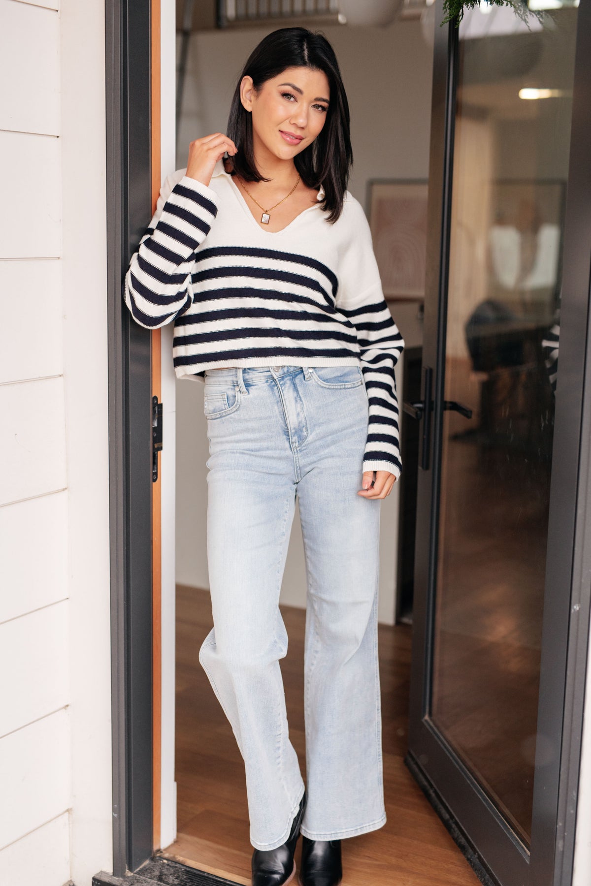 Memorable Moments Striped Sweater in White - 11/3/2025
