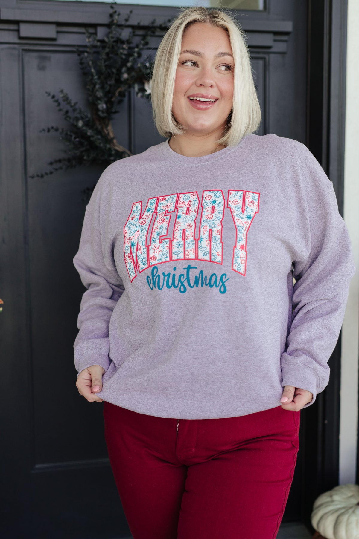 Merry Christmas Sweatshirt in Grey - 11/9/2023