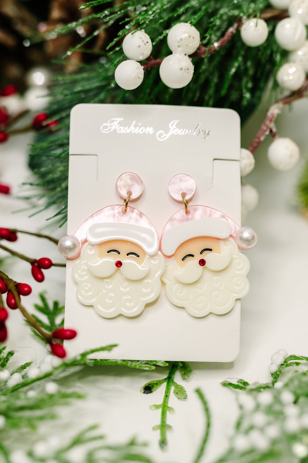 Merry in Pink Santa Dangle Earrings - 11/14/2025