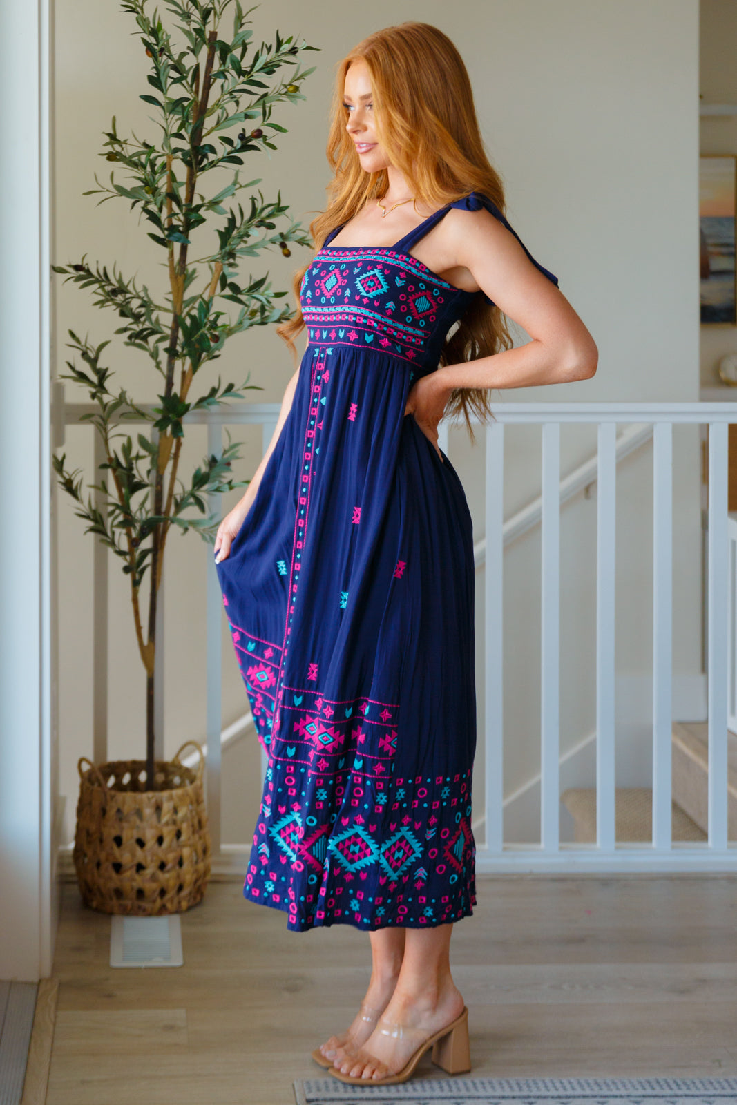 Midnight Magic Embroidered Maxi Dress - 7/21/2023