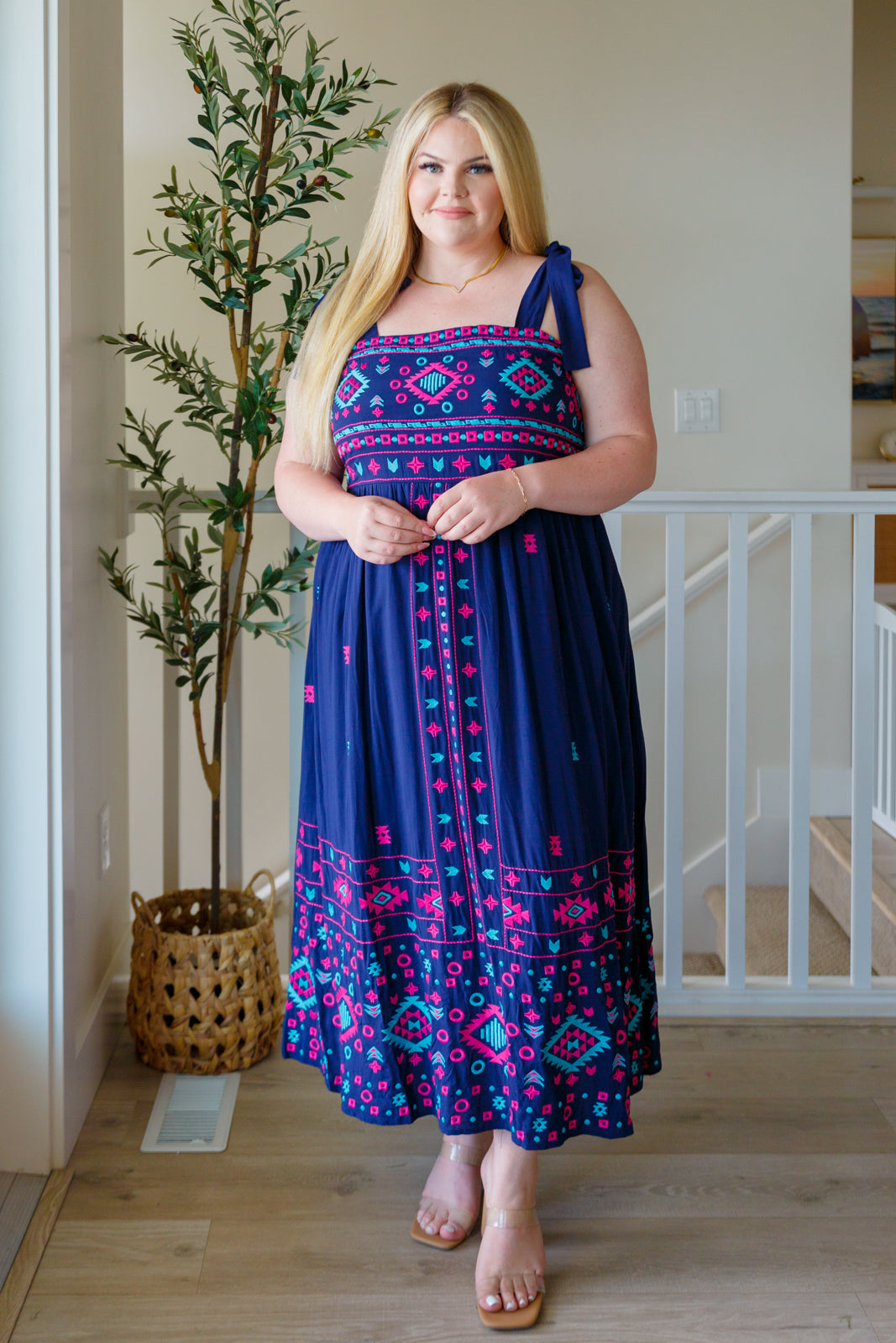 Midnight Magic Embroidered Maxi Dress - 7/21/2023