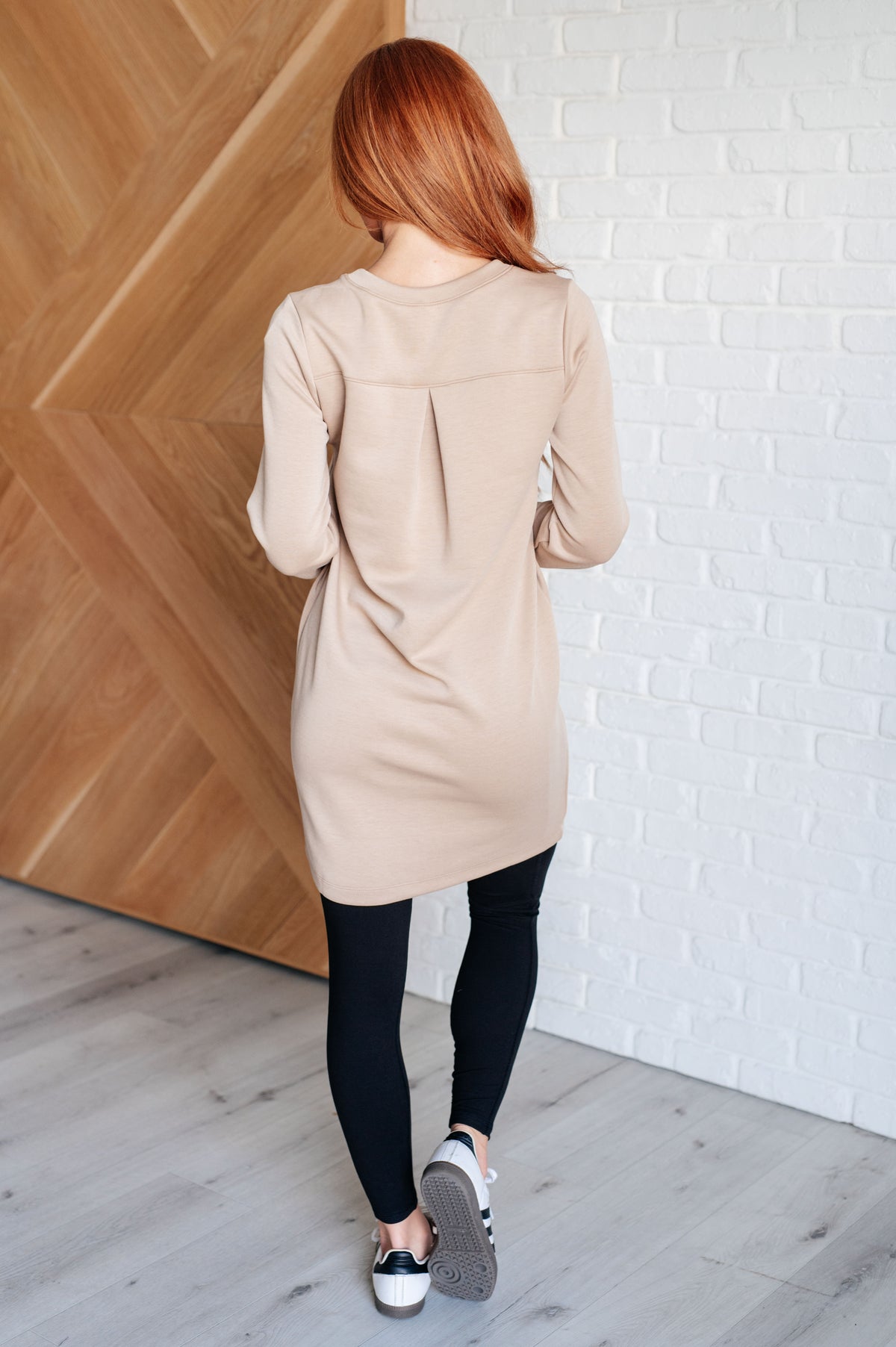 Milan Travel Shift Dress in Khaki - 9/5/2024