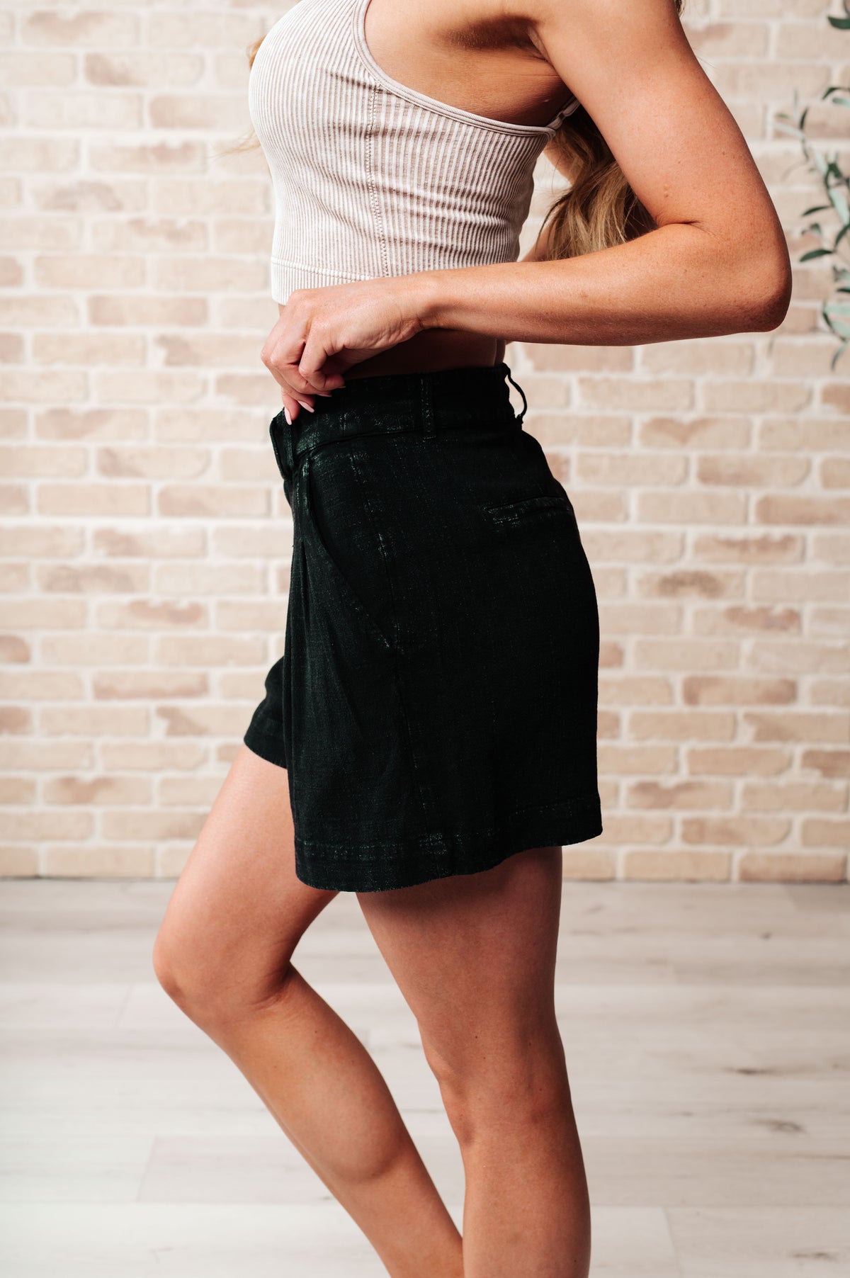 Mind Over Matter Pleated Shorts in Black - 7/2/2024