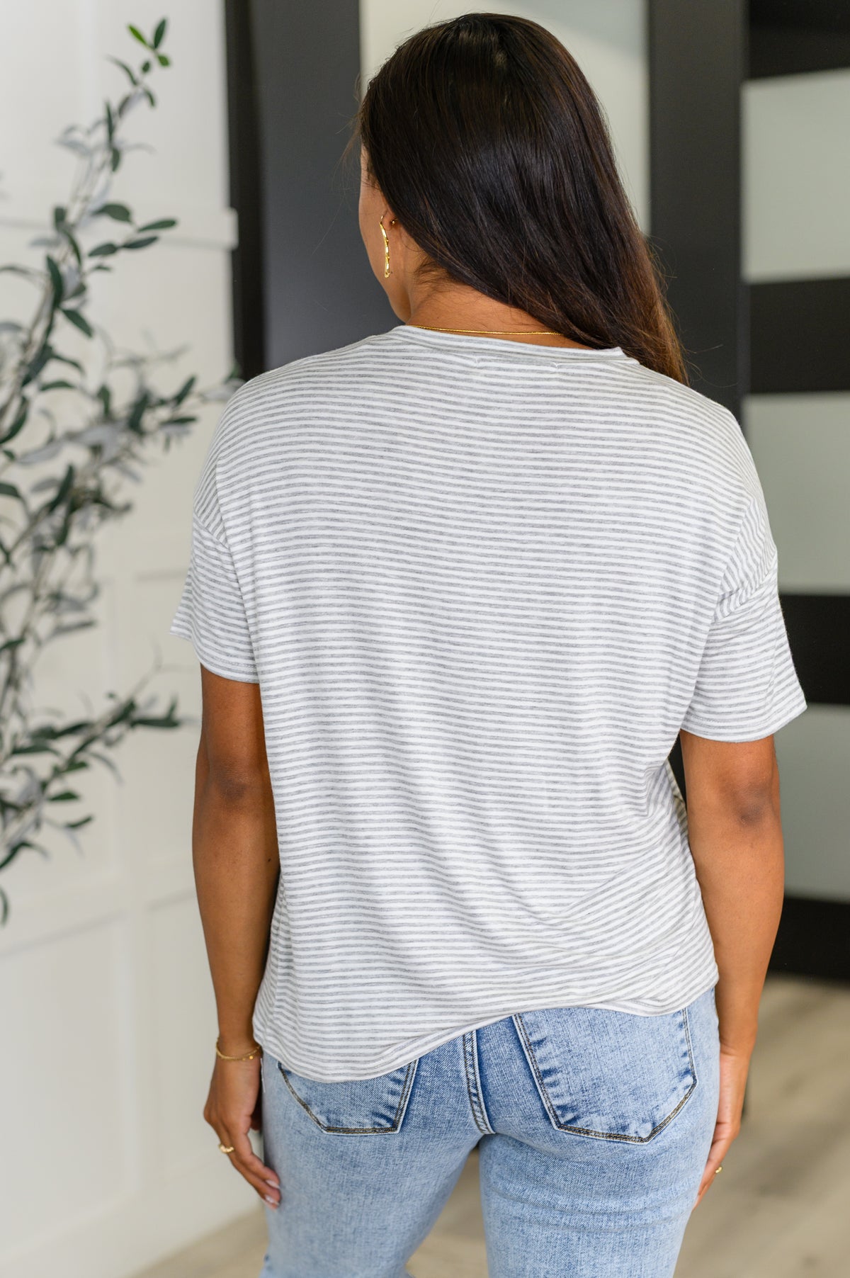 Mood Swingin' Casual Drop Shoulder Tee in Grey - 8/5/2025 NEW