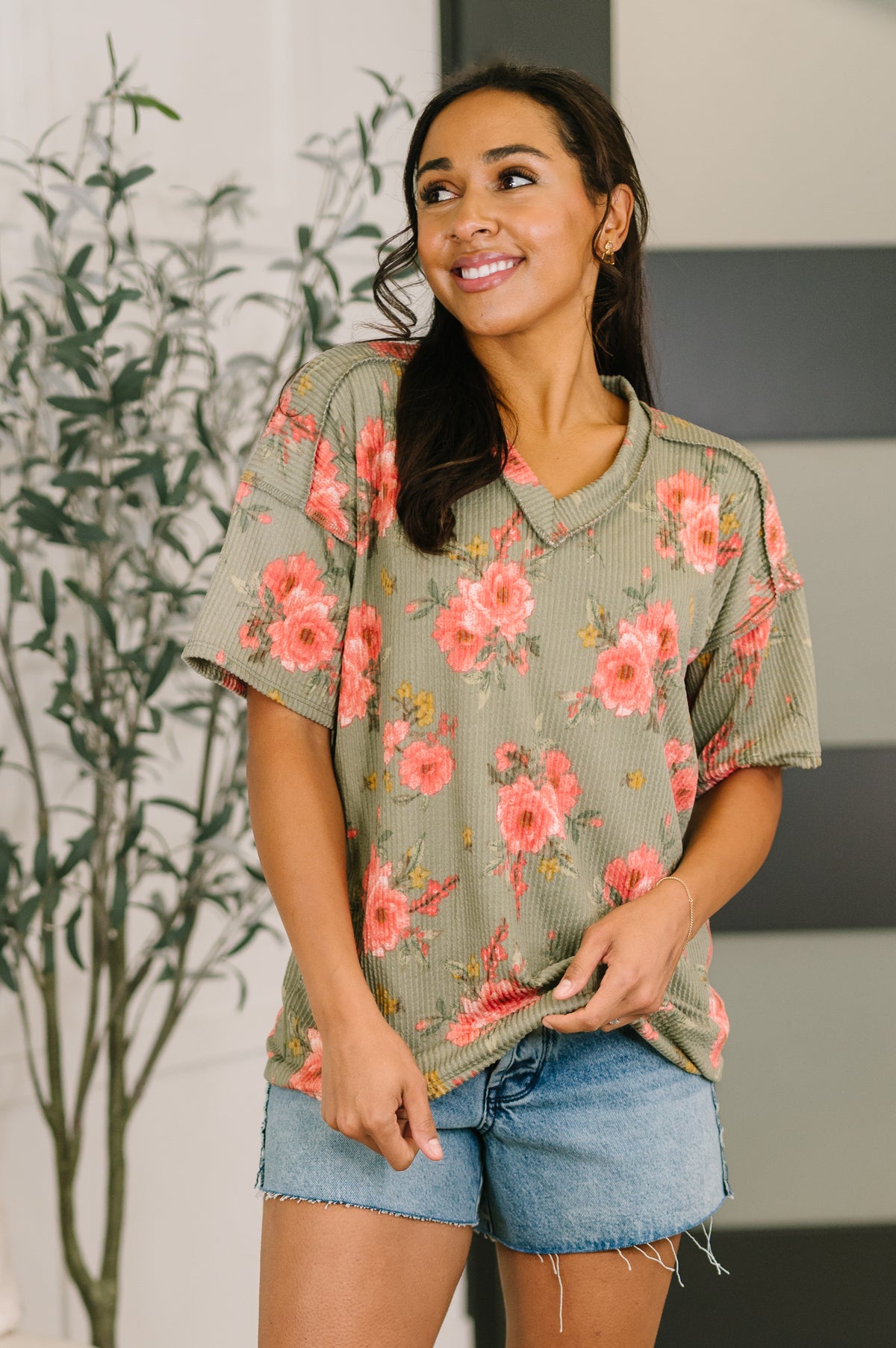 More Than Butterflies Floral V-Neck Top - 2/24/2026
