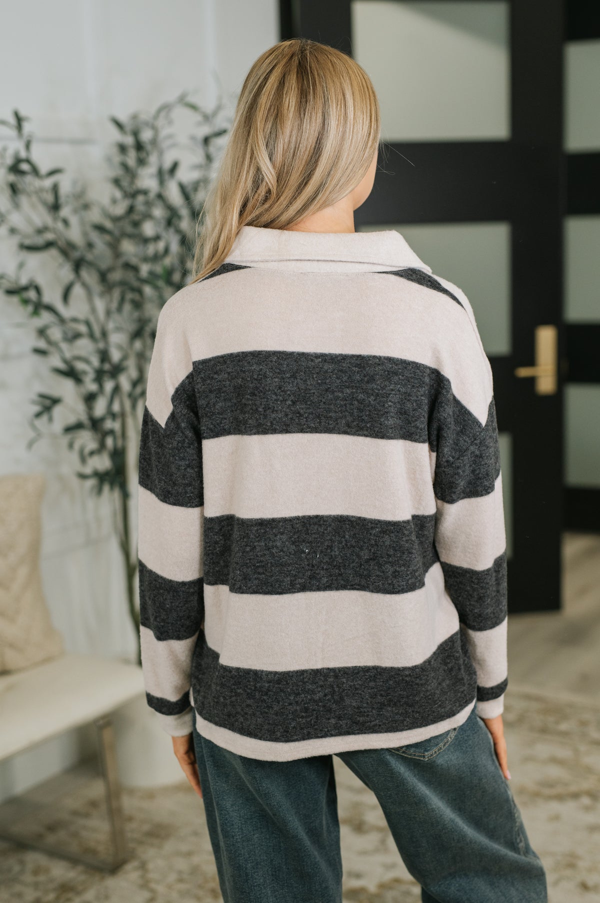 My Dear Friend Collared Relaxed Top in Black - 10/13/2026