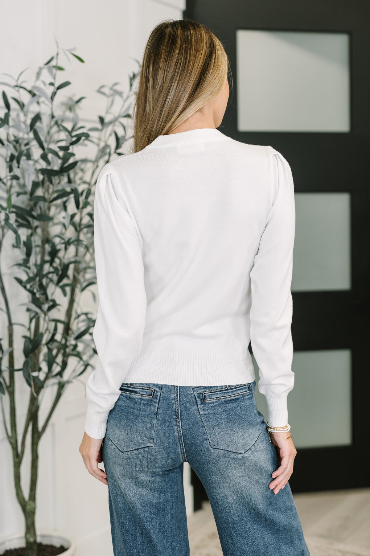 Necessary Closet Space Long Sleeve Top in White - 10/7/2025
