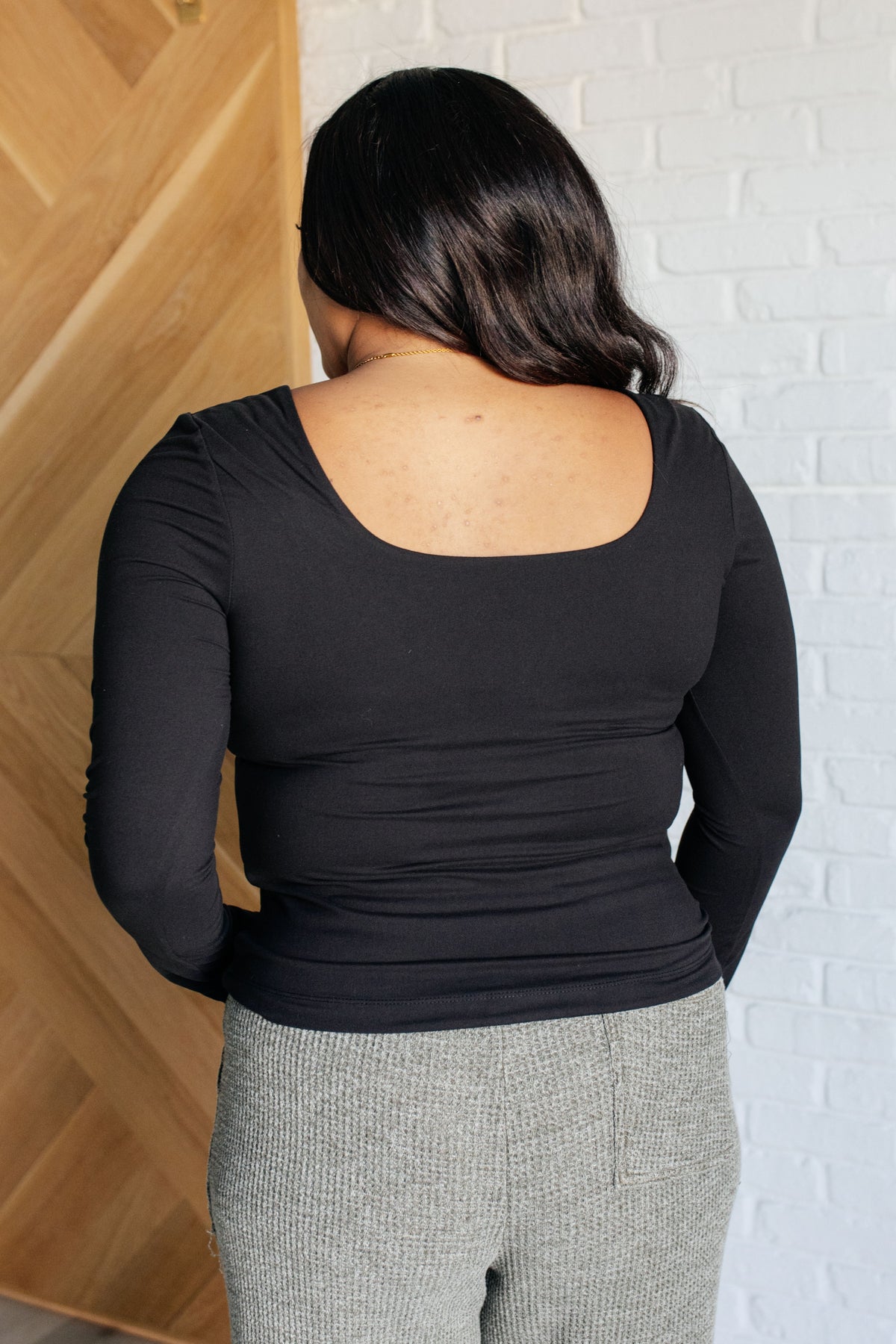 Never Imitated Long Sleeve Top in Black - 10/17/2024