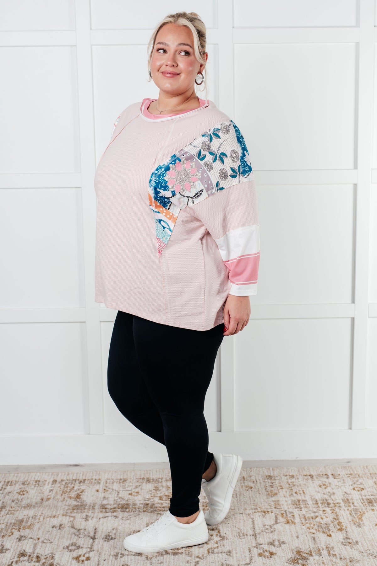 New Chapter Floral Color Block Patchwork Top - 12/10/2024