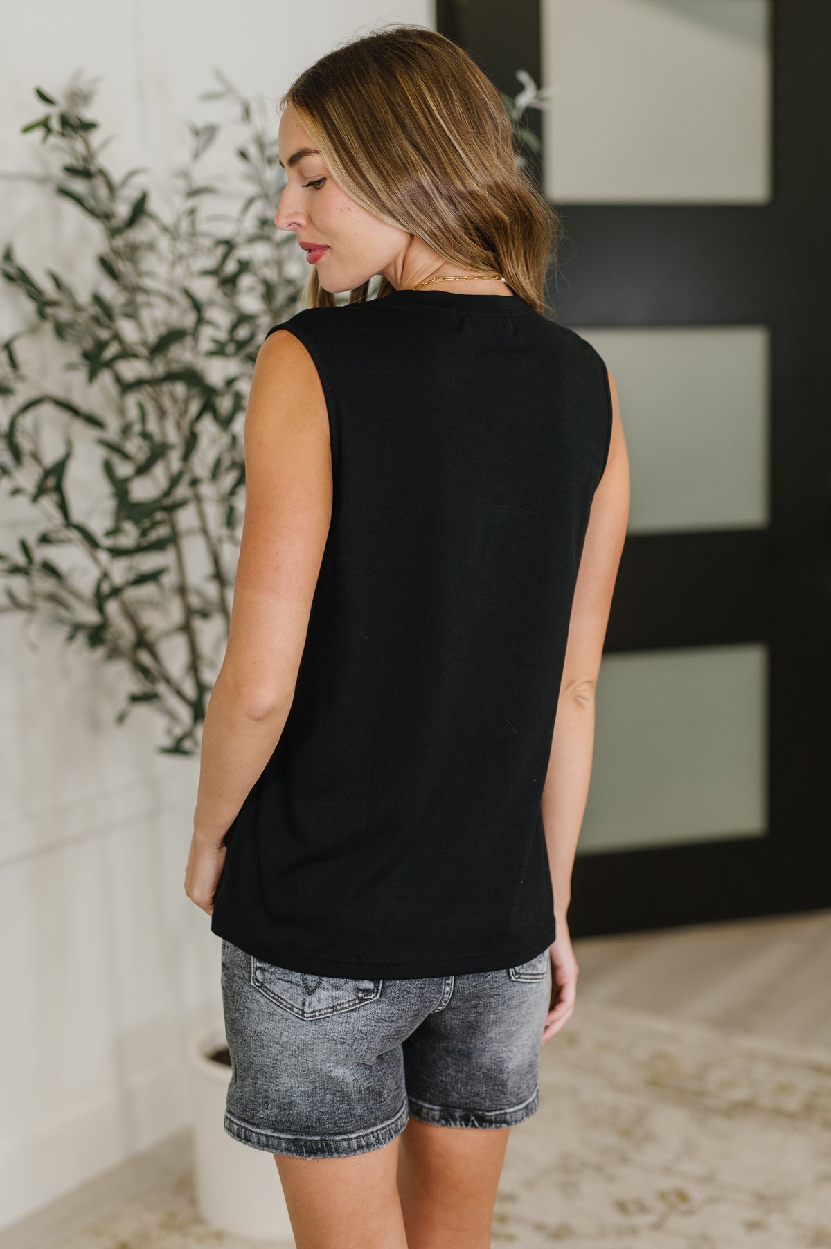 New Normal Pleat Detail Sleeveless Top in Black - 6/23/2025