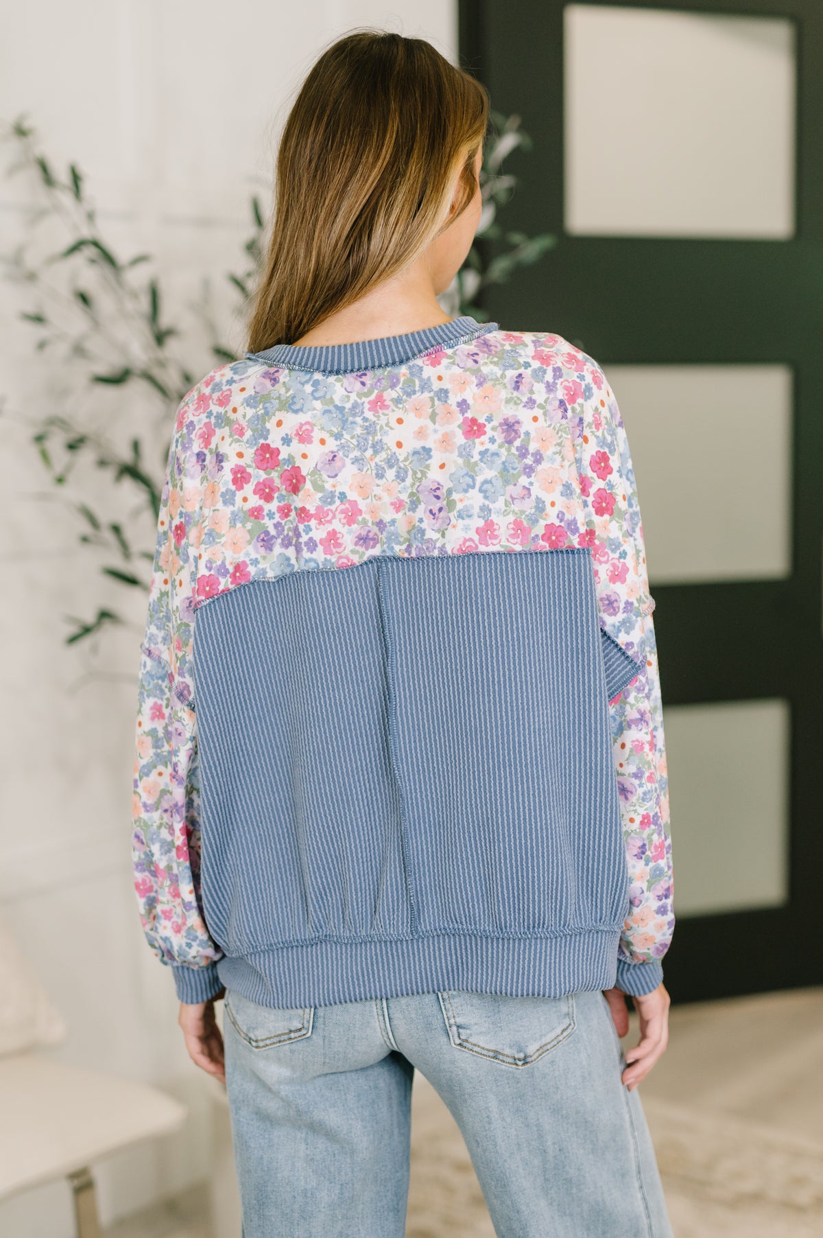 New Opportunities Drop Shoulder Floral Pullover - 3/10/2026 NEW