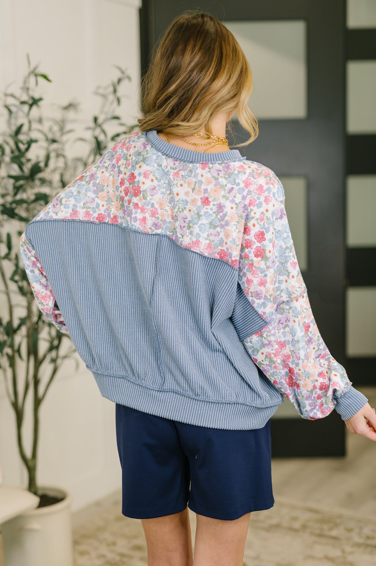 New Opportunities Drop Shoulder Floral Pullover - 3/10/2026