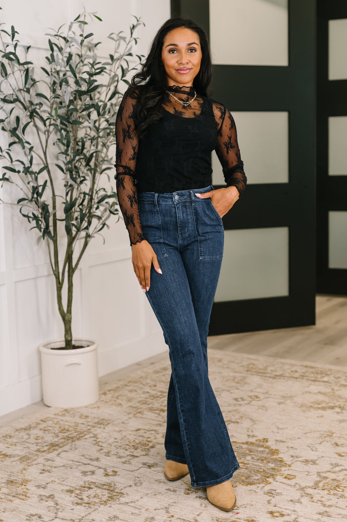 Next Level Patterned Layering Top in Black - 10/24/2025