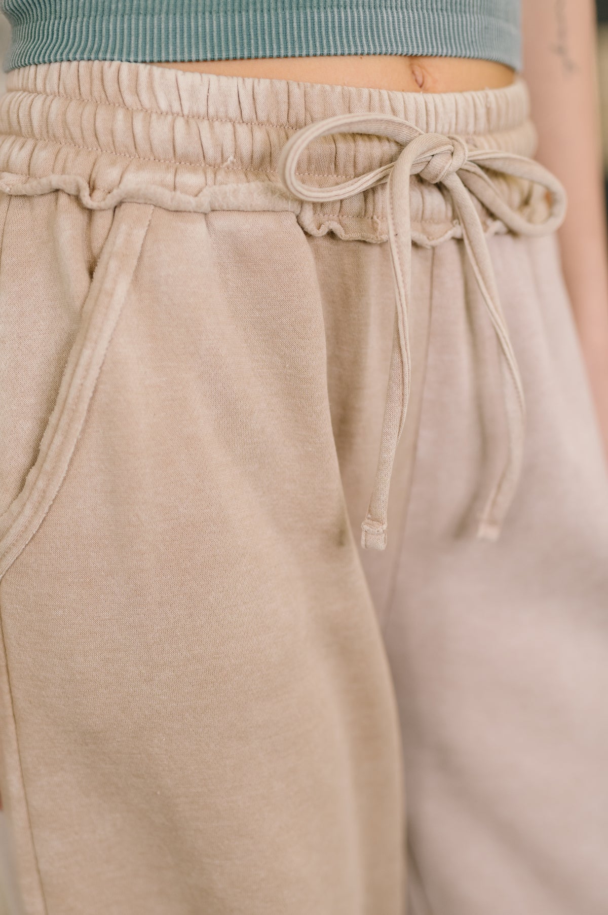 Nights Like This High Waist Palazzo Sweats in Ash Mocha - 2/18/2026