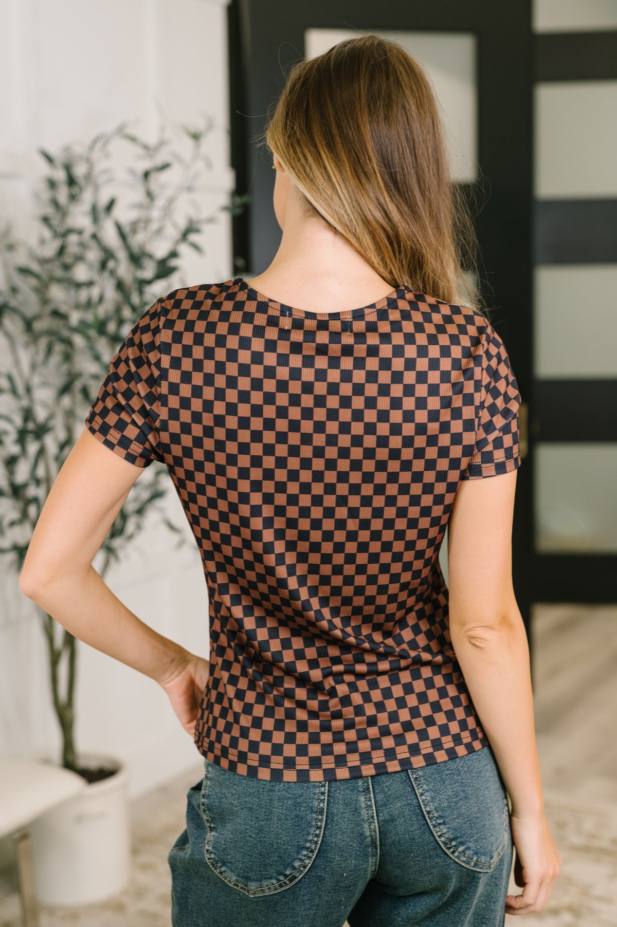 No One Else Checkered Casual Tee - 8/11/2026