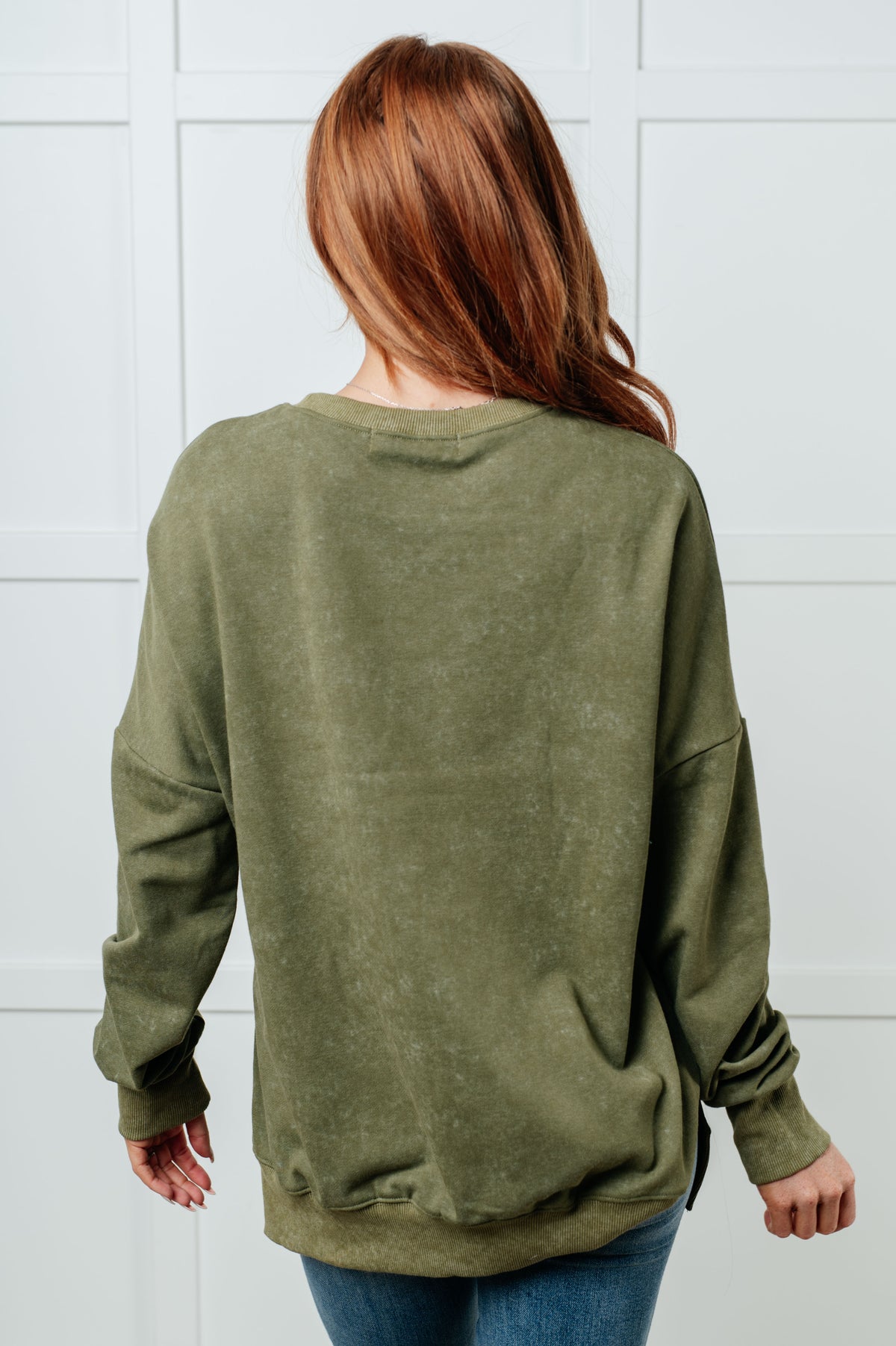 No Plain Jane Oversized Sweatshirt in Green - 11/27/2024