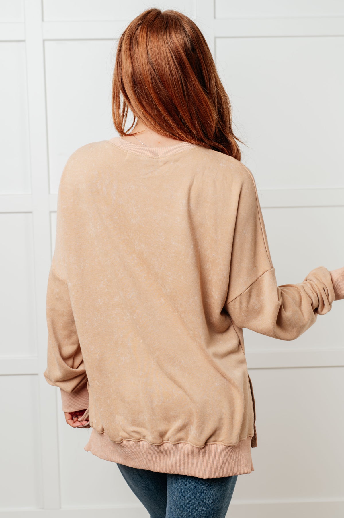 No Plain Jane Oversized Sweatshirt in Khaki - 10/23/2025