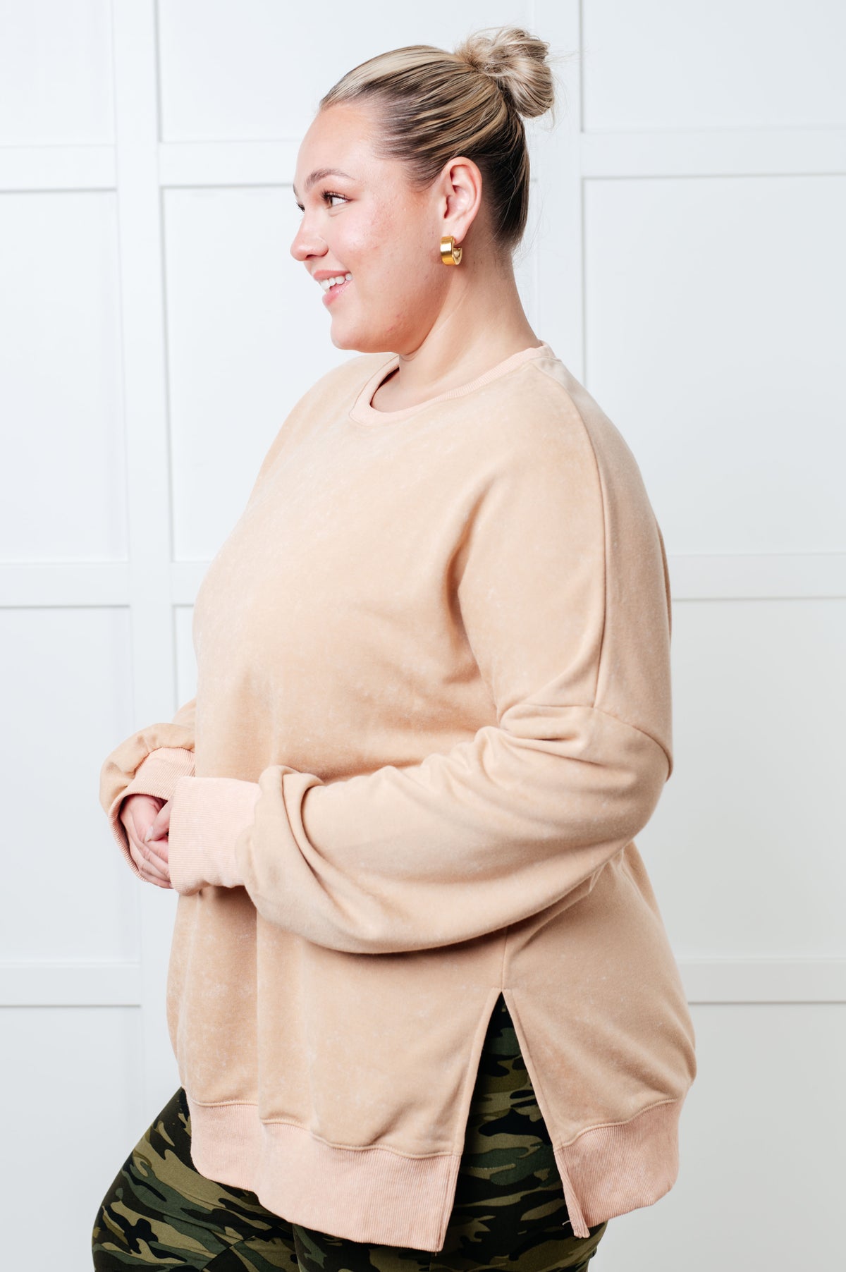 No Plain Jane Oversized Sweatshirt in Khaki - 10/23/2025
