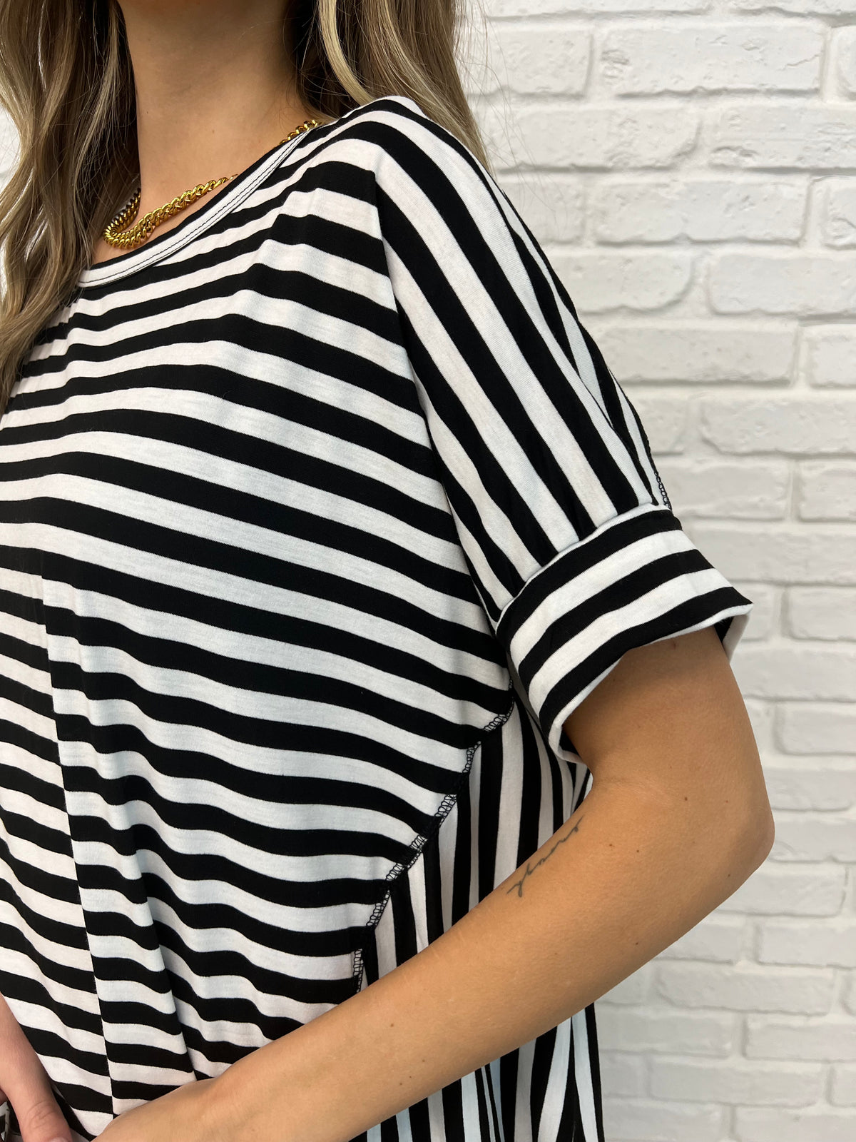 No Stopping It Striped Oversized Top - 2/10/2025