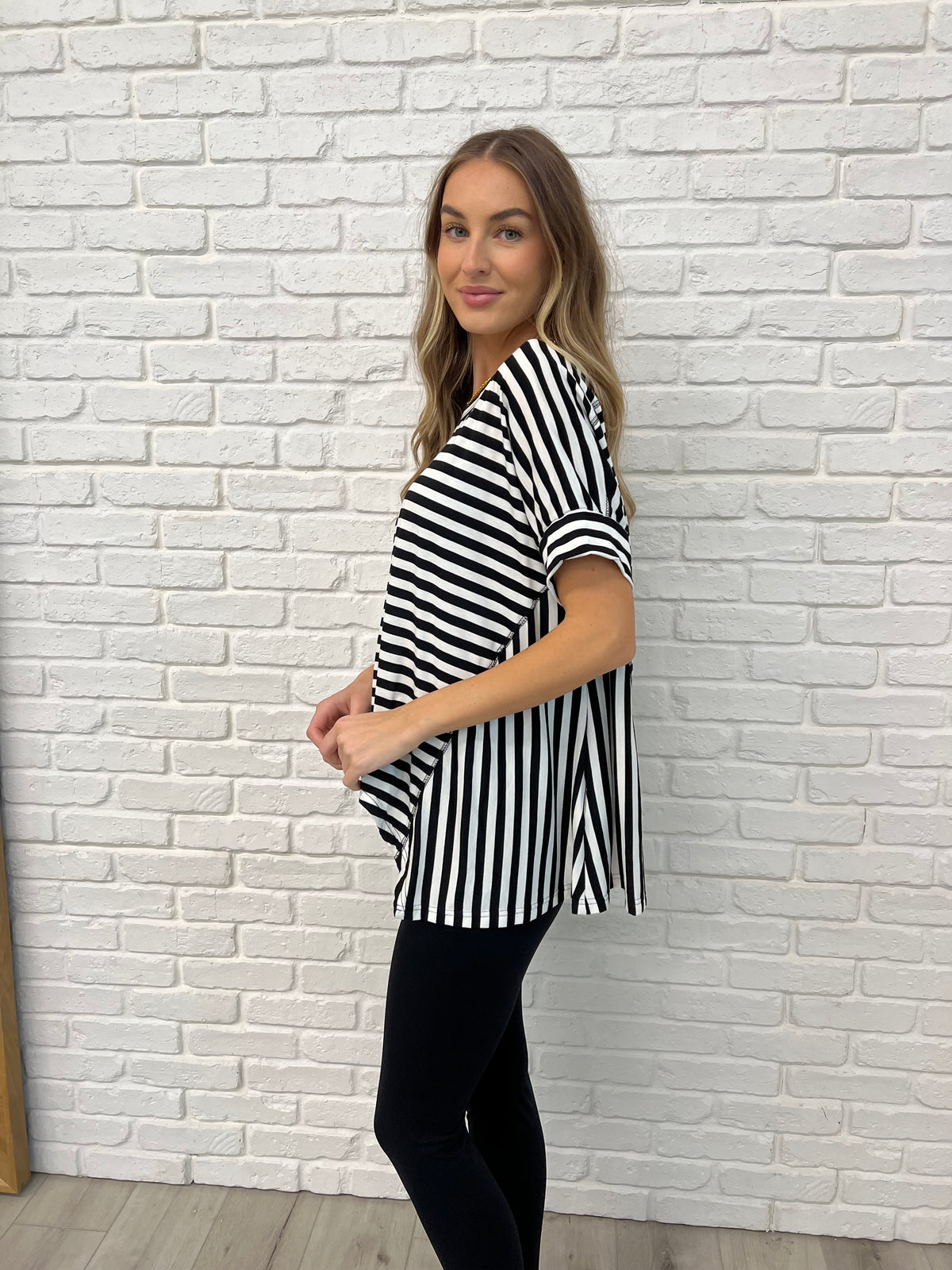 No Stopping It Striped Oversized Top - 2/10/2025