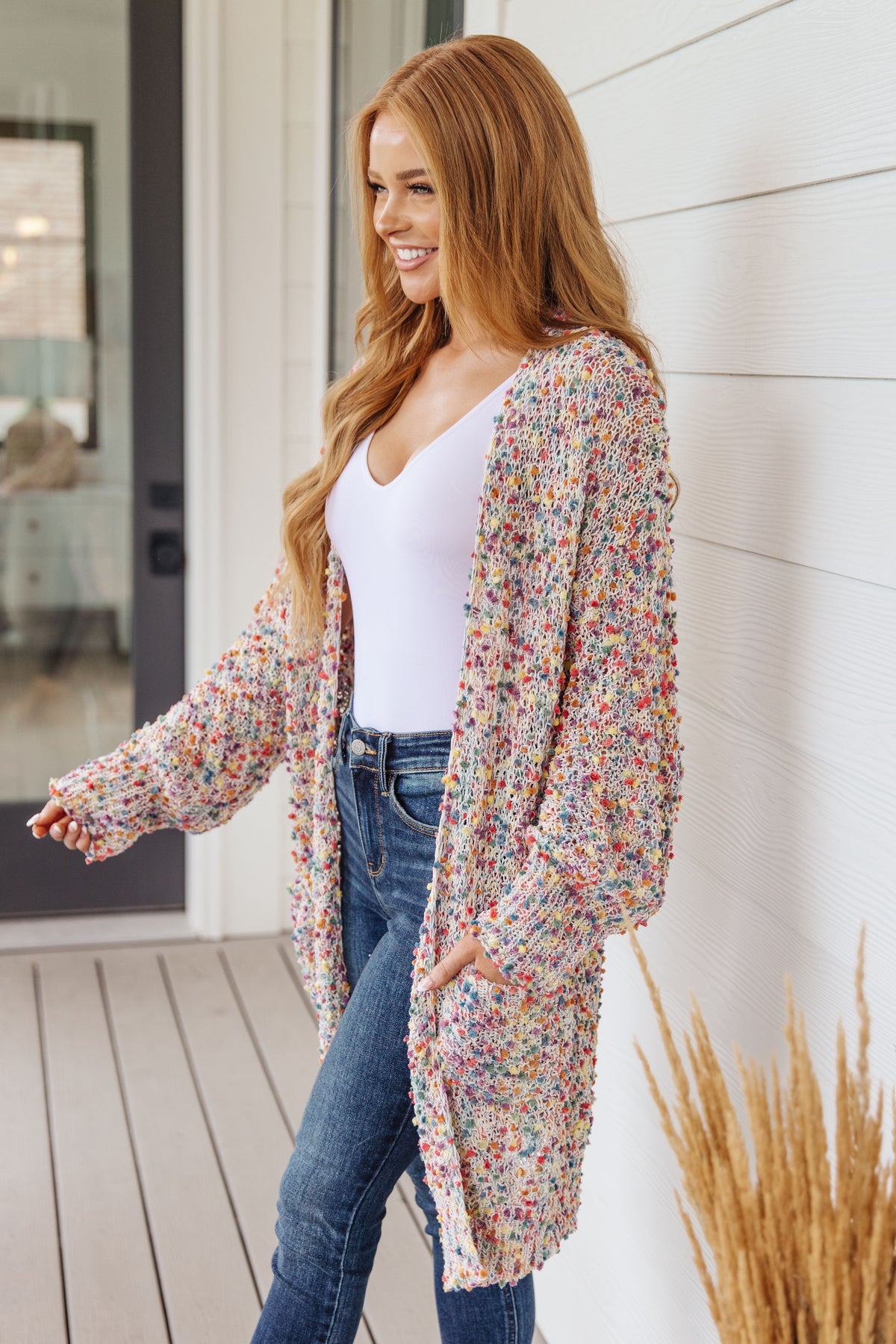 No Time Like The Present Confetti Cardigan in Ivory - 9/12/2023