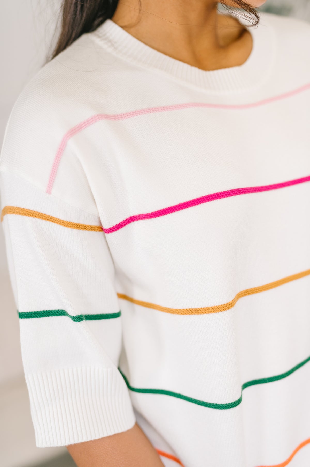 Normal Volume Striped Sweater - 2/26/2026