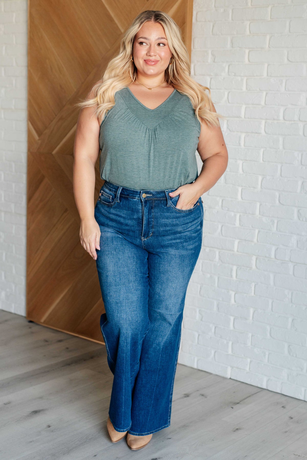 Eliza High Rise Control Top Retro Wide Leg Jeans - 9/25/2024