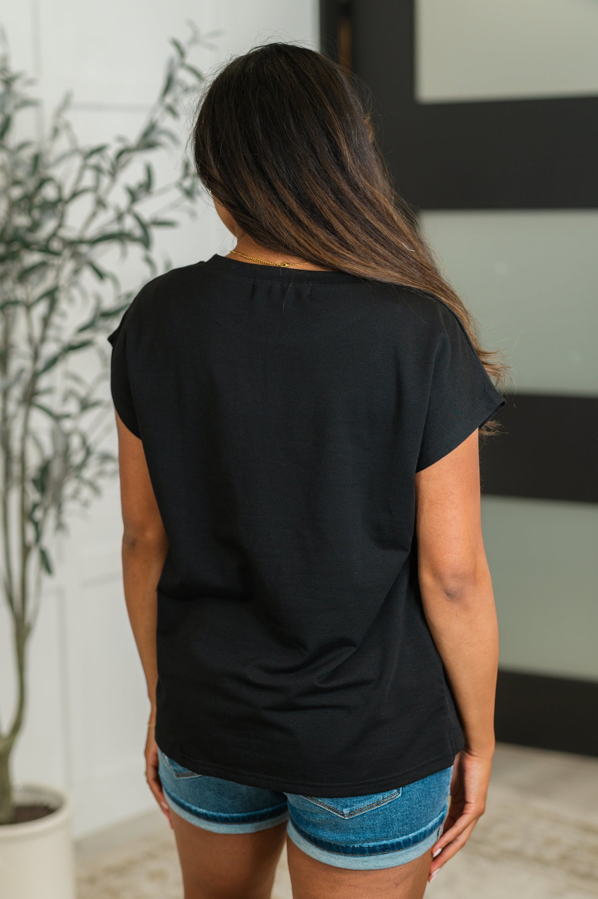 Not So Basic Pocket Tee in Black - 5/22/2025