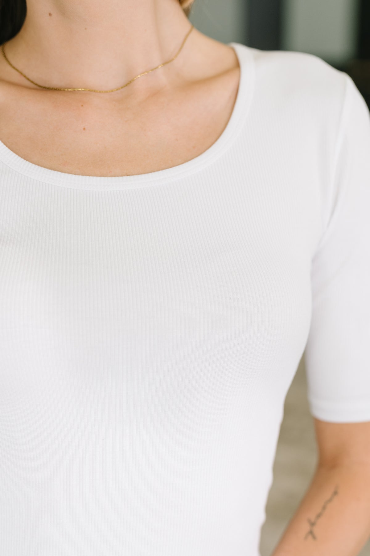 Nothing to Prove U-Neck Half Sleeve Top in White - 9/1/2026