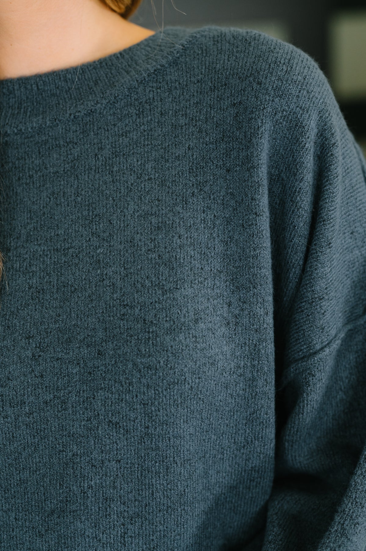Off Hours Drop Shoulder Relaxed Pullover in Dusty Blue - 11/6/2026