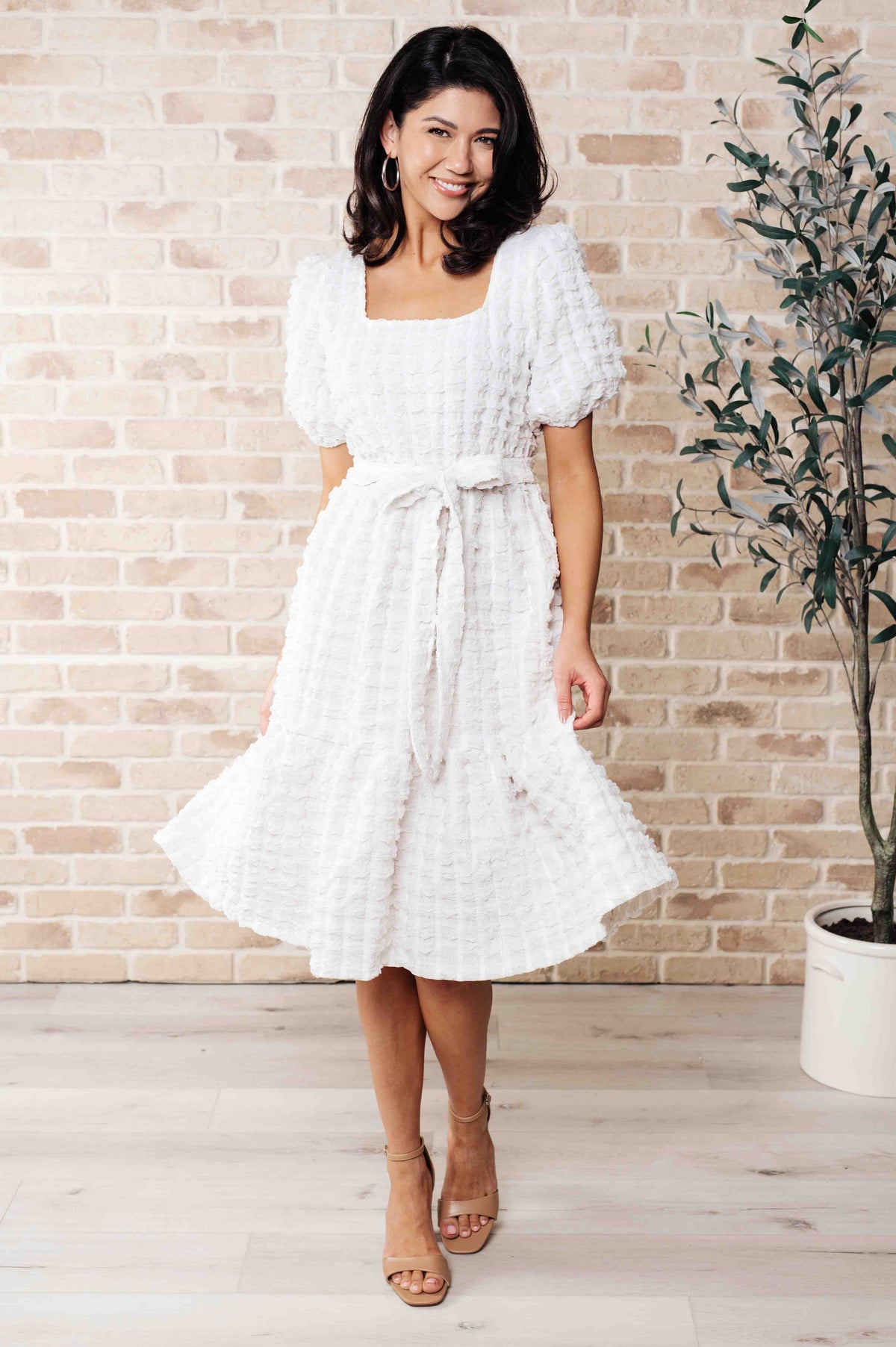 On Cloud Nine Bubble Midi Dress - 3/27/2025