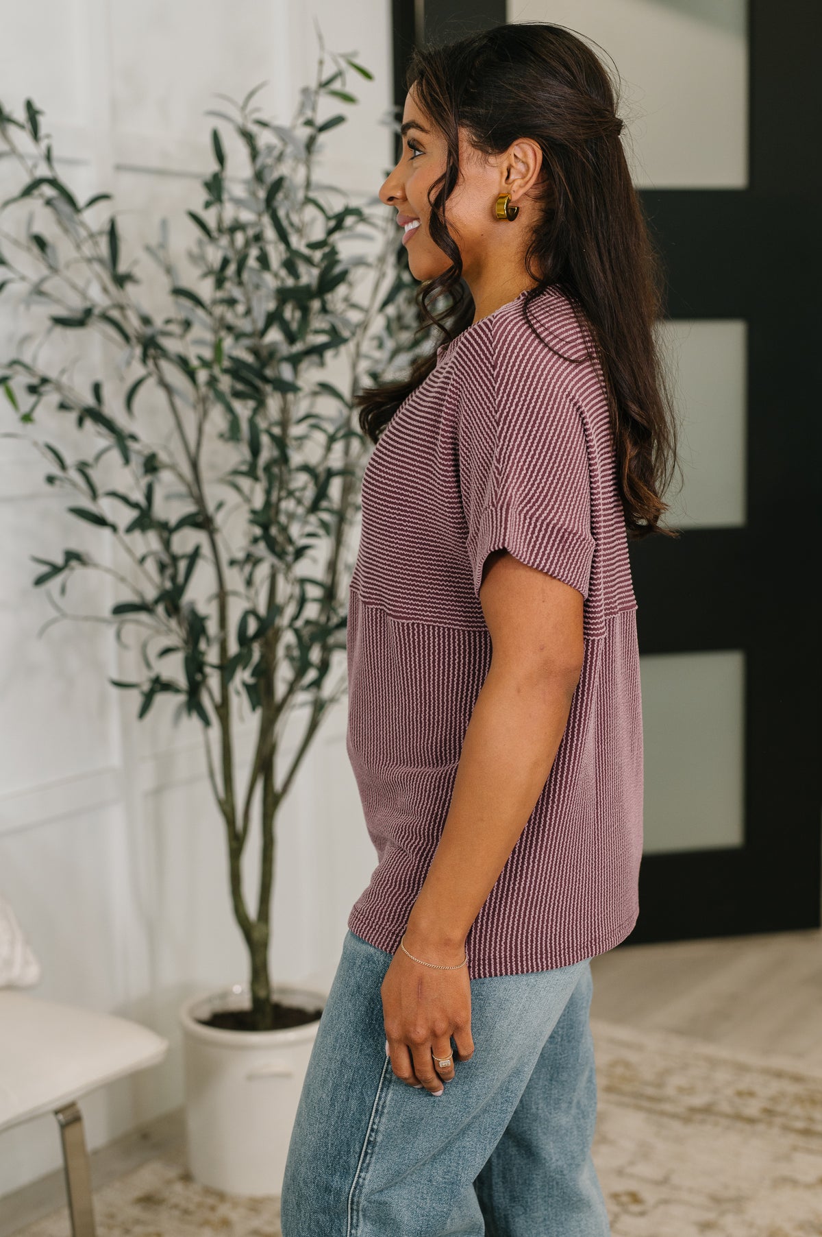 On Repeat Cable Ribbed Knit Tee - 4/17/2026