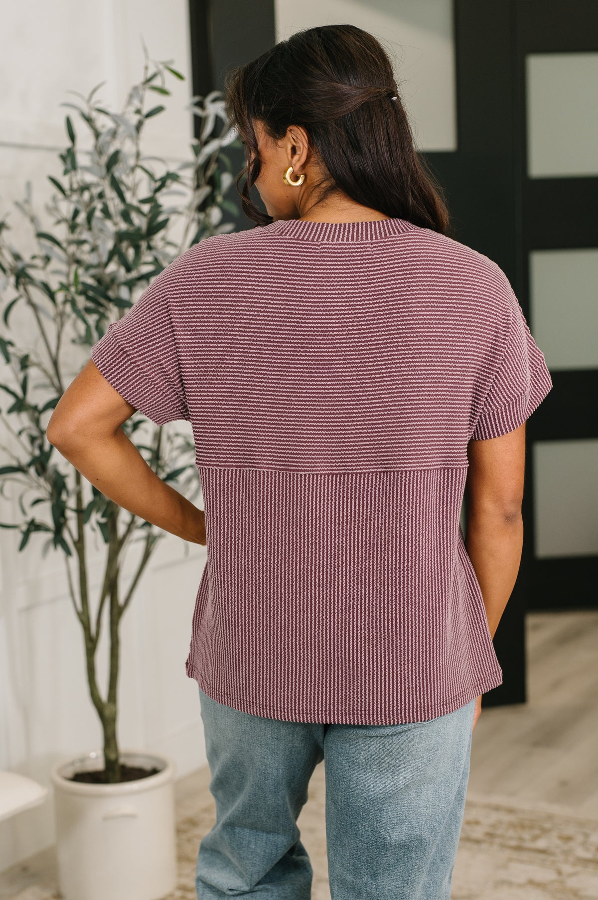 On Repeat Cable Ribbed Knit Tee - 4/17/2026