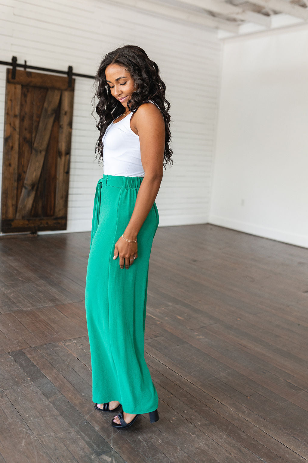 On The Other Side Wide Leg Pants in Green - 7/11/2023