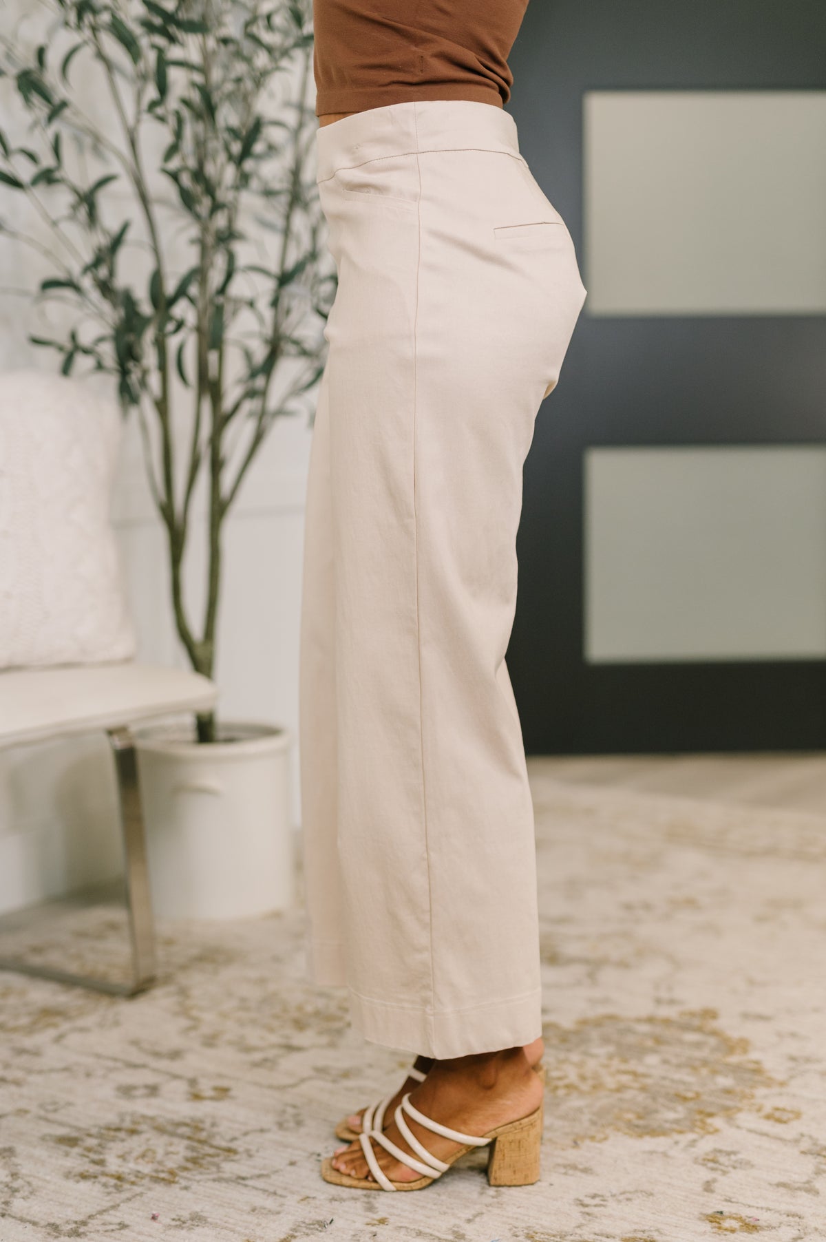 Only Pair High Waisted Wide Leg Bottoms in Linen - 2/27/2026