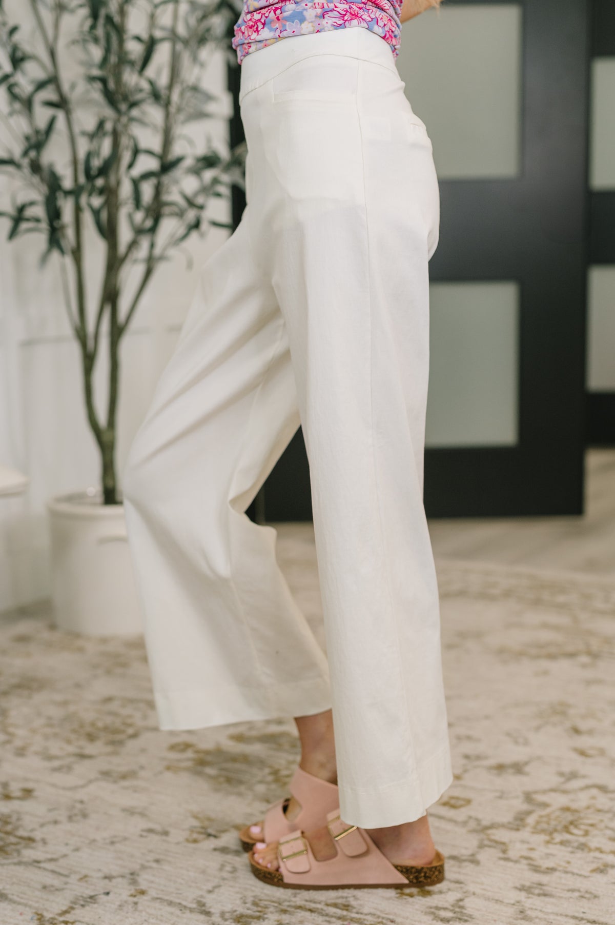 Only Pair High Waisted Wide Leg Bottoms in Off White - 4/3/2026