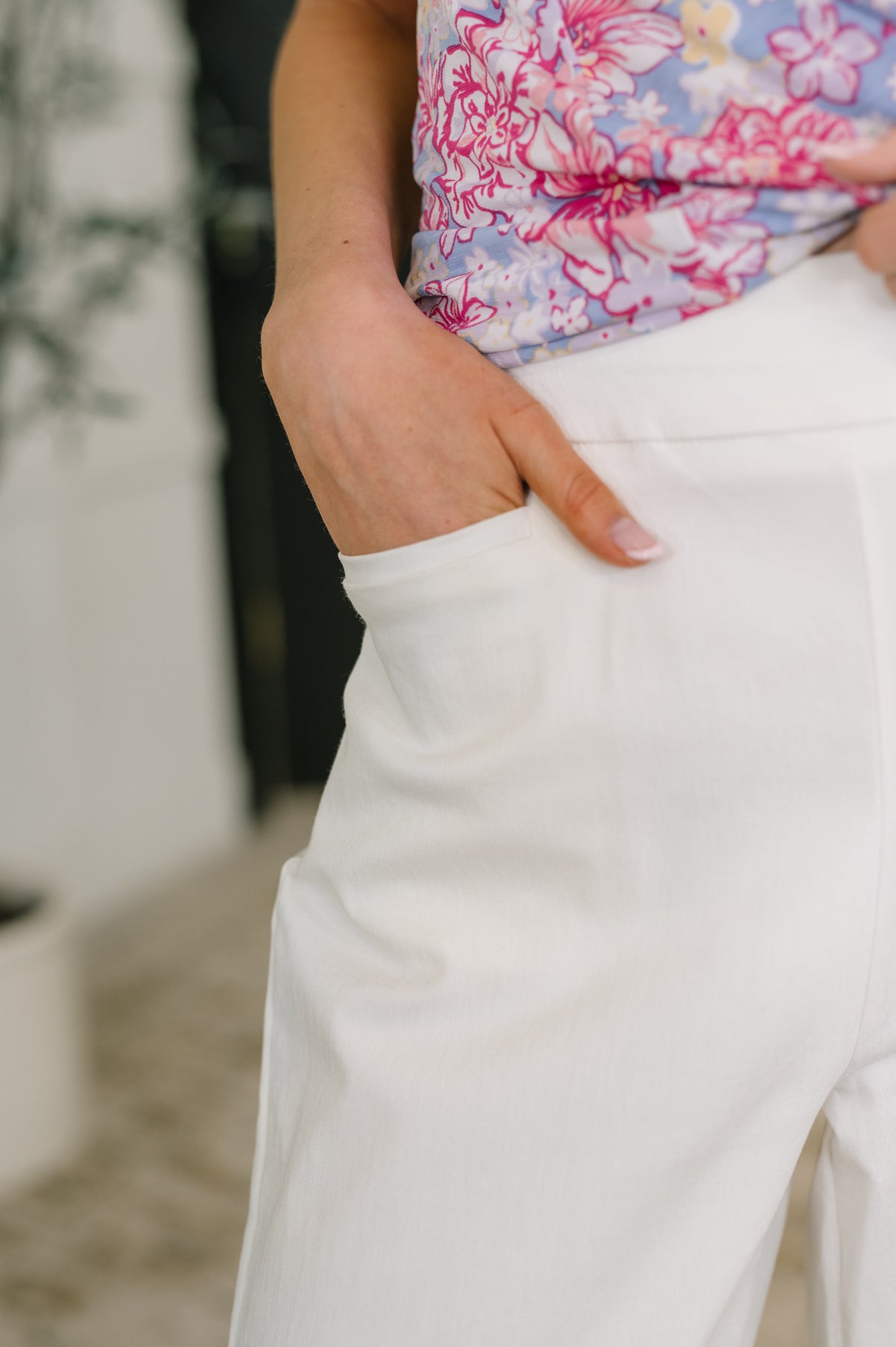 Only Pair High Waisted Wide Leg Bottoms in Off White - 4/3/2026