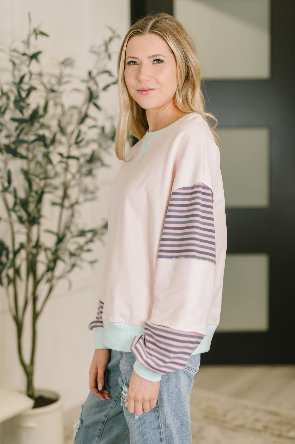 Outside the Lines Oversized Color Block  Pullover - 1/13/2026 NEW