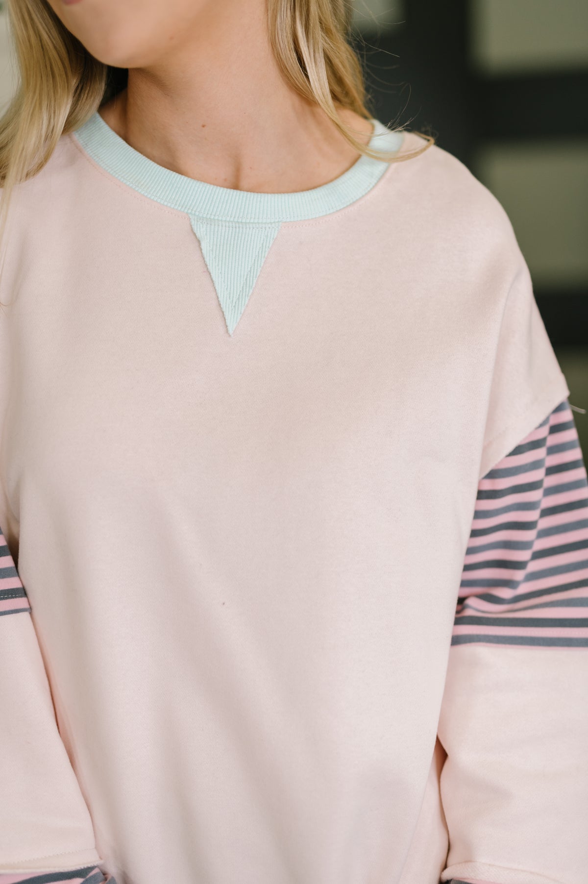 Outside the Lines Oversized Color Block  Pullover - 1/13/2026 NEW