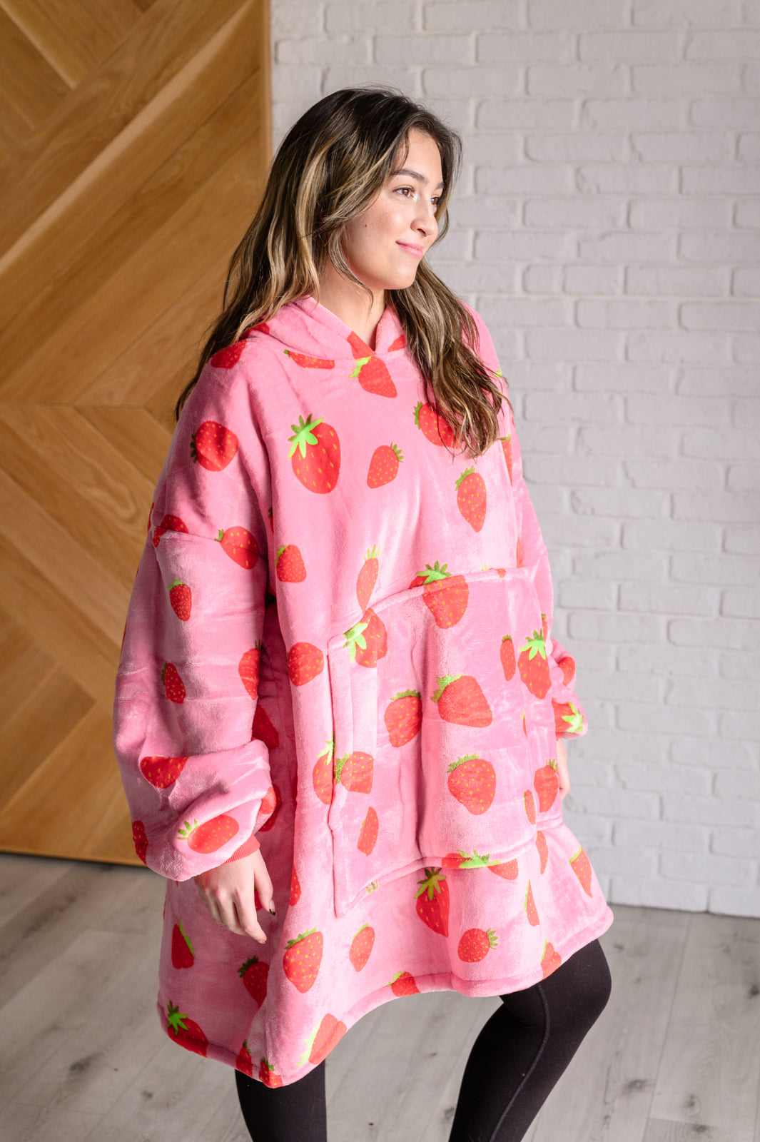 Oversized Blanket Hoodie in Strawberry - 12/6/2024