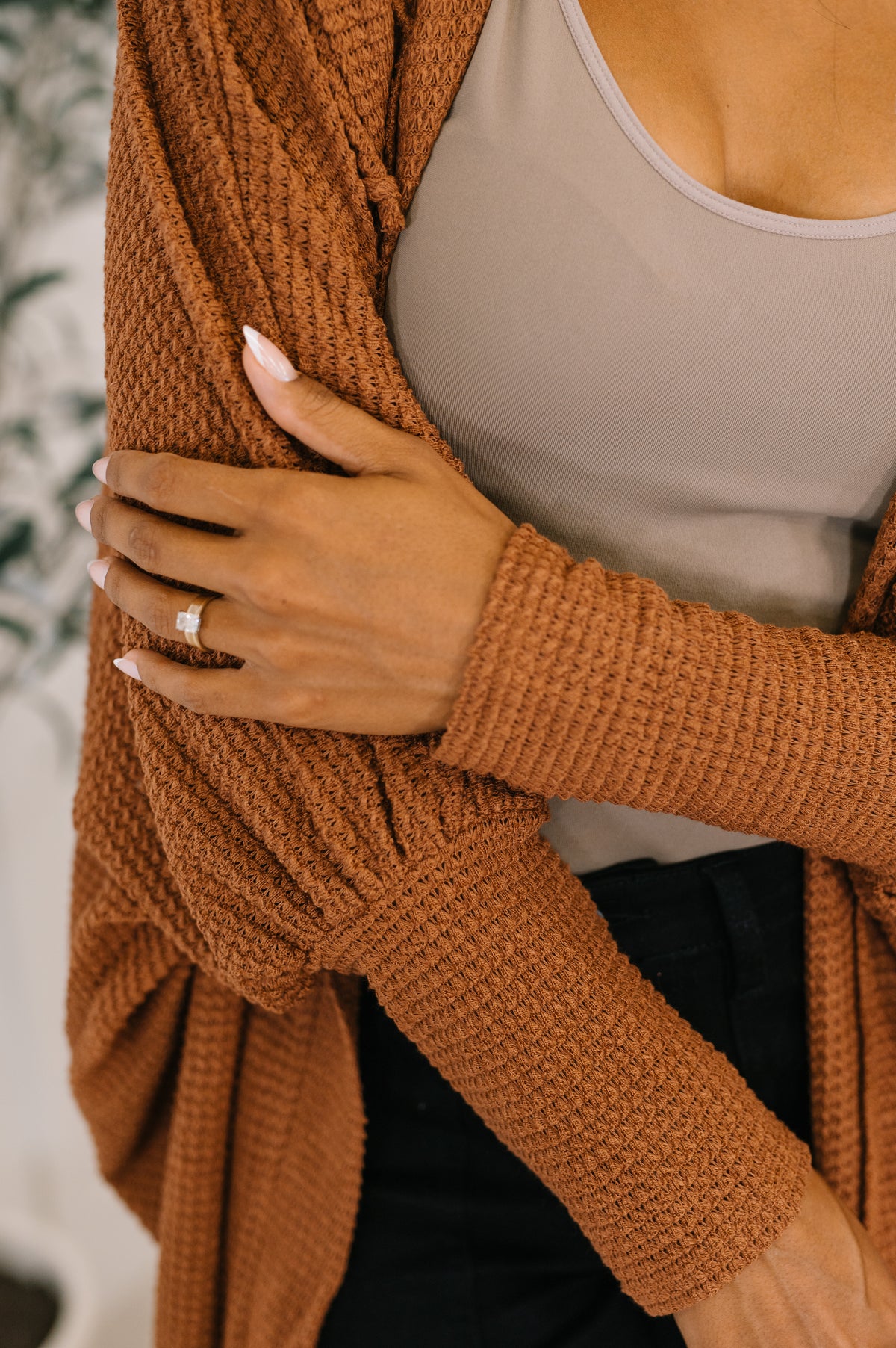 Pamper Travel Hooded Cardigan in Chestnut - 10/17/2025
