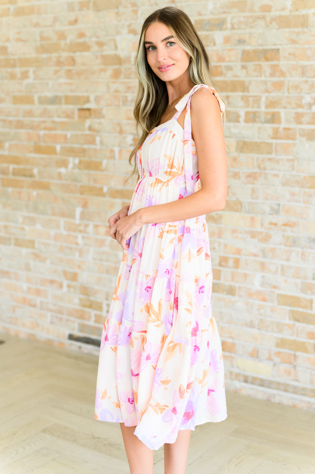 Pastel Petals Floral Midi Dress - 5/30/2024